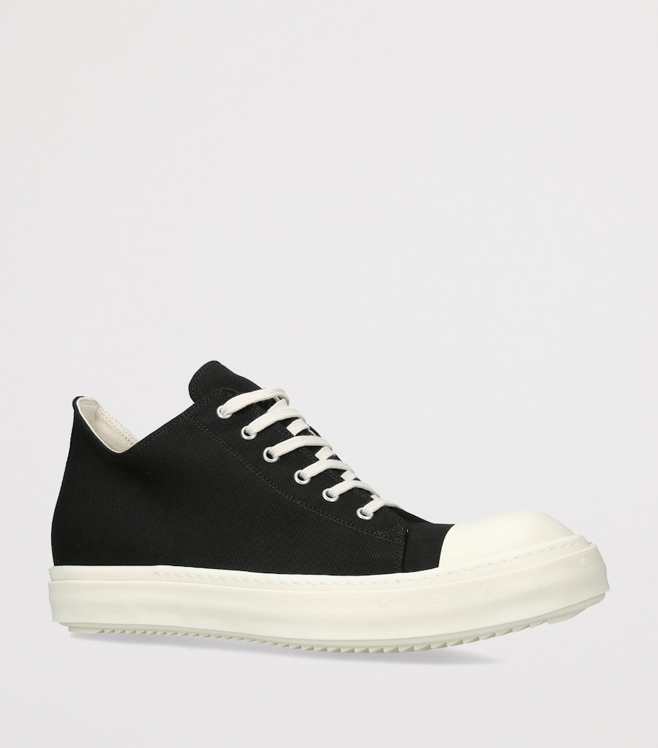 Rick Owens DRKSHDW Denim Tower Lace-Up Sneakers Blk/white Image 3
