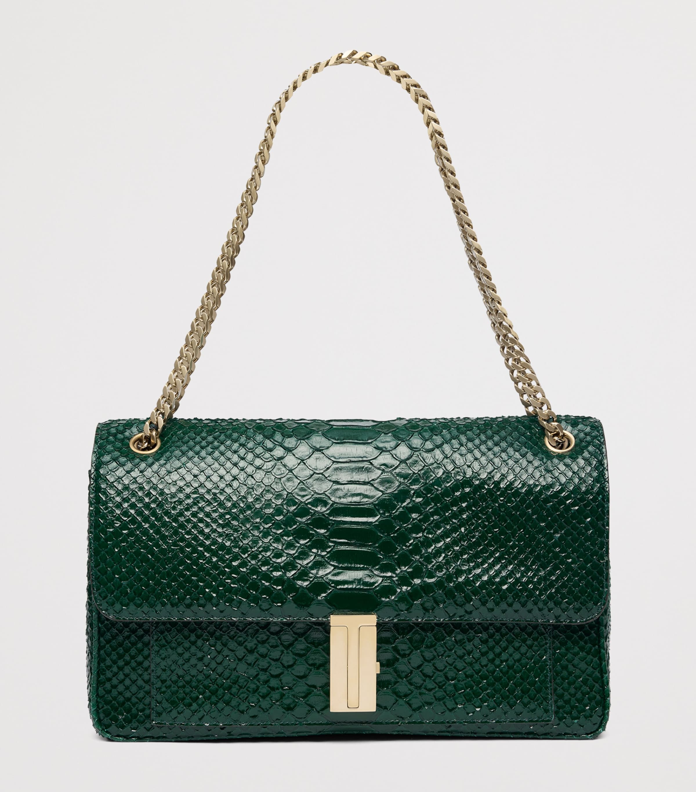 TOM FORD Large Laminated Leather Shoulder Bag Gdr Image 2