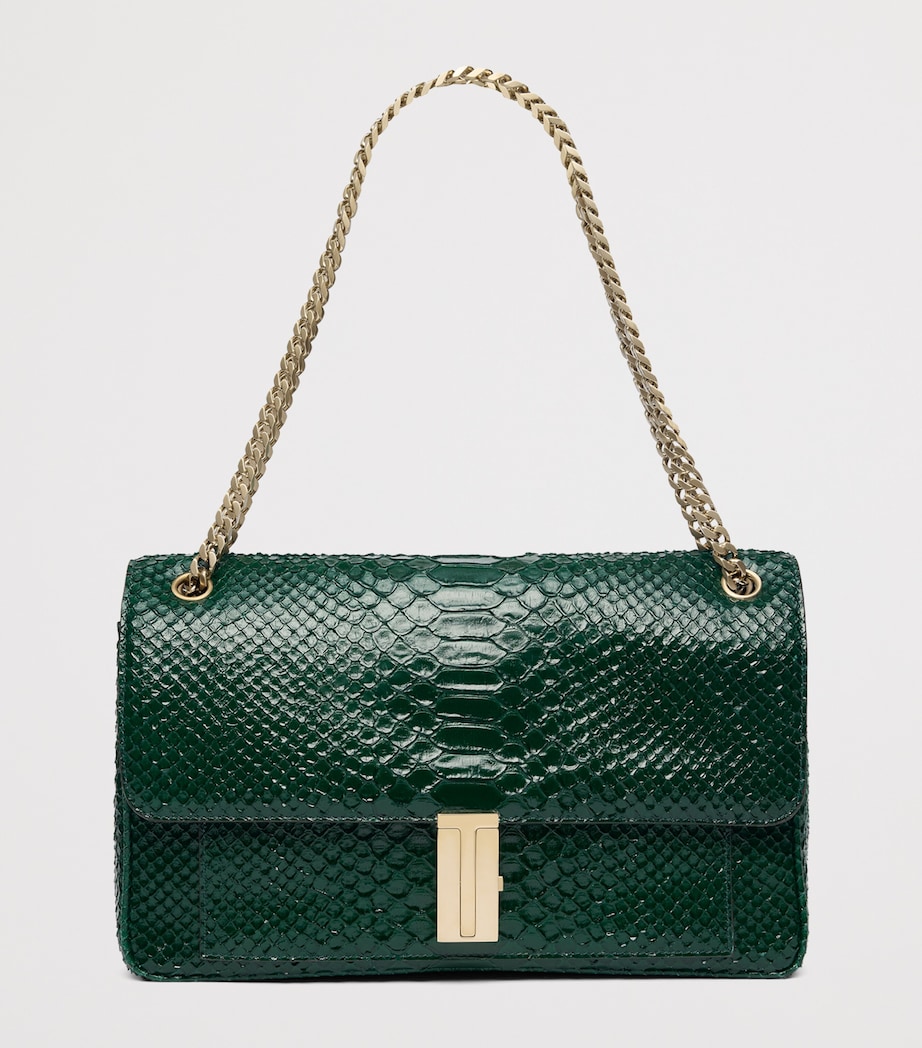 TOM FORD Large Laminated Leather Shoulder Bag Gdr Image 2