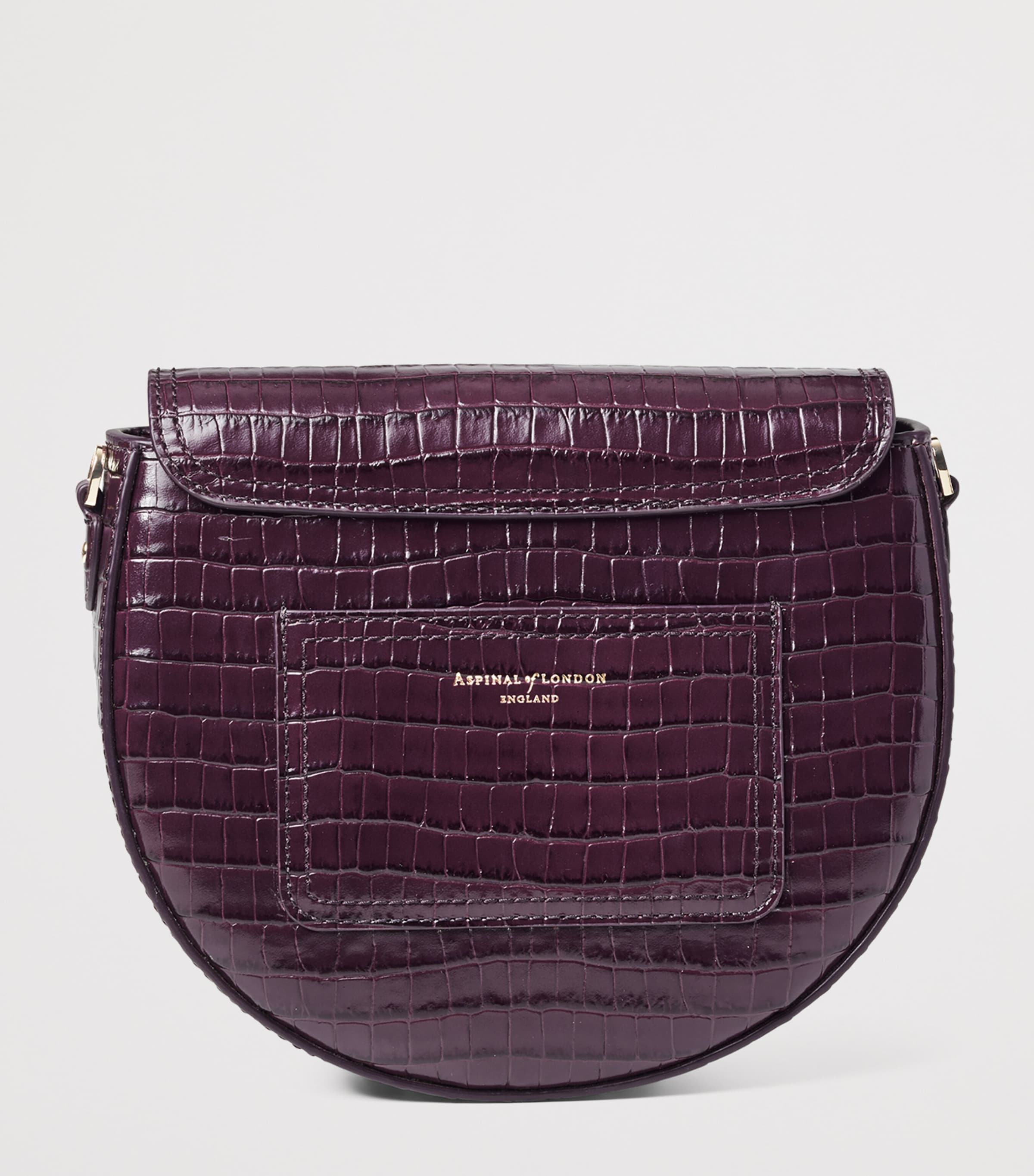 Aspinal Of London Leather Croc-Embossed Portobello Cross-Body Bag Fig Image 3