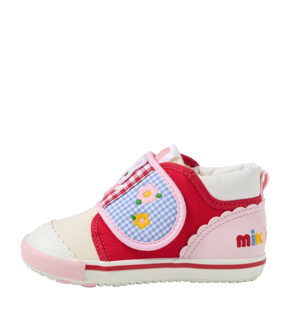 Miki House Cotton-Blend Embroidered Sneakers Image 1