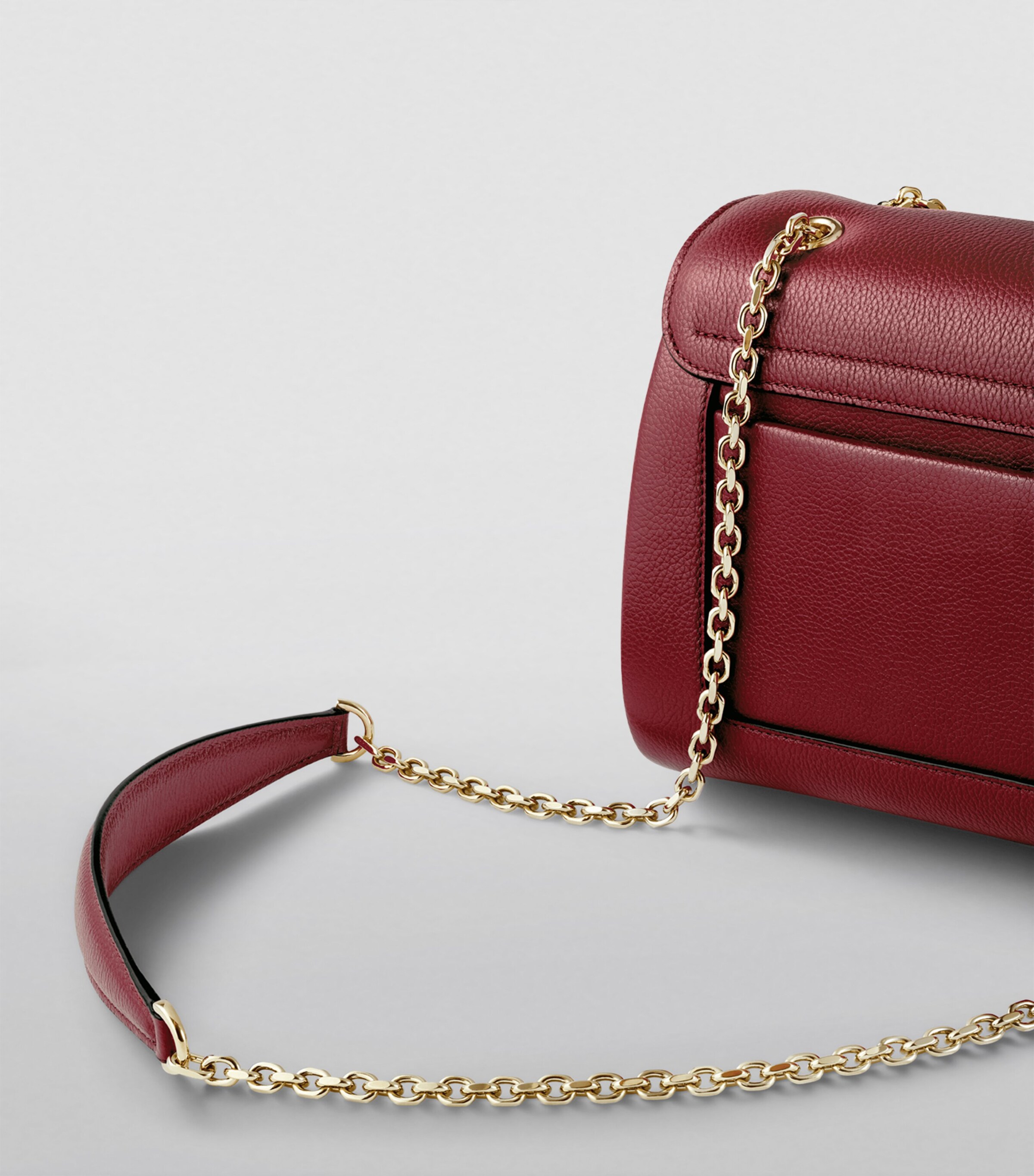 Small Leather Panthère de Cartier Shoulder Bag BURGUNDY Image 5