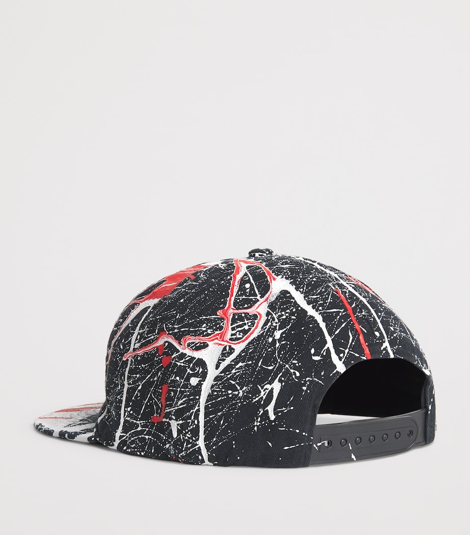 Cotton Textured Baseball Cap BLACK Image 3