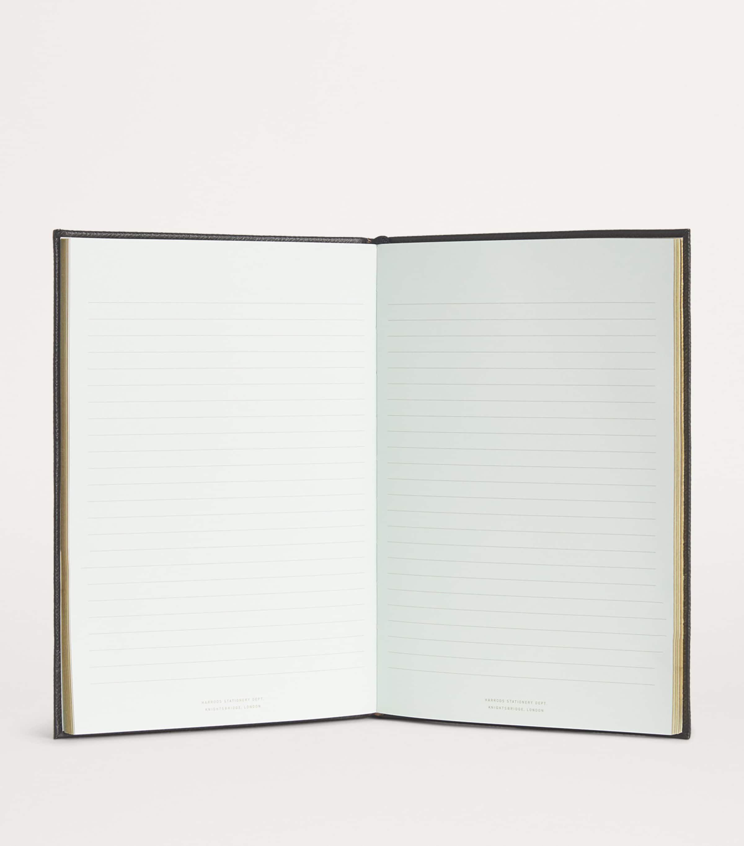 Harrods Leather A5 Notebook Black Image 2