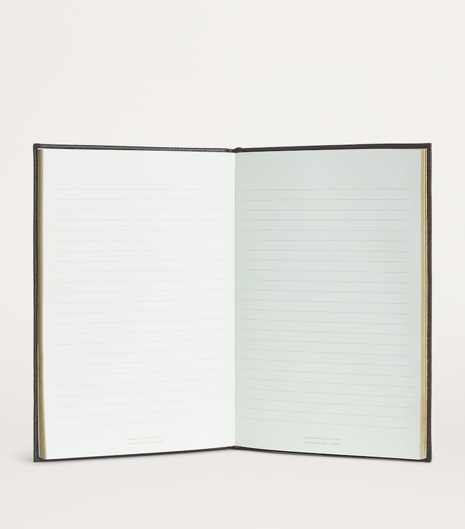 Harrods Leather A5 Notebook Black Image 2