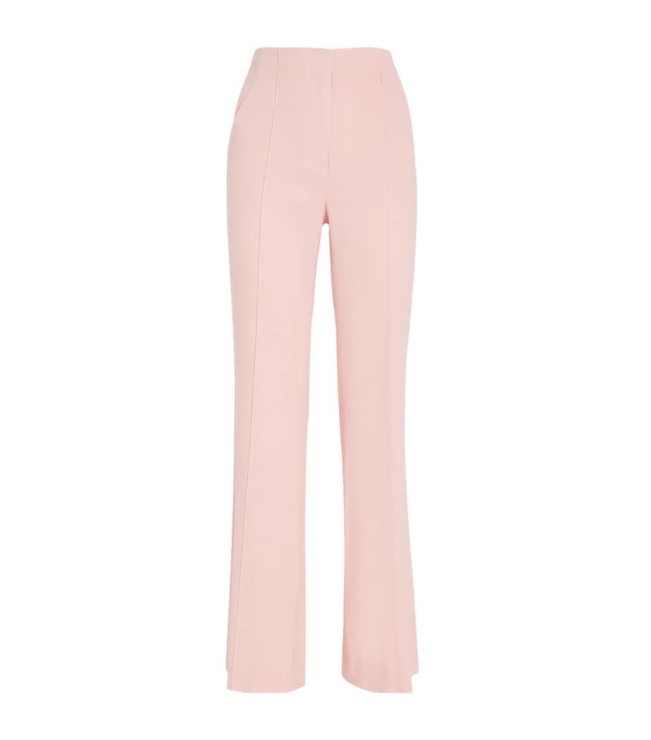 Linen-Blend Komi Wide-Leg Trousers P0161 PINK SHELL Image 1