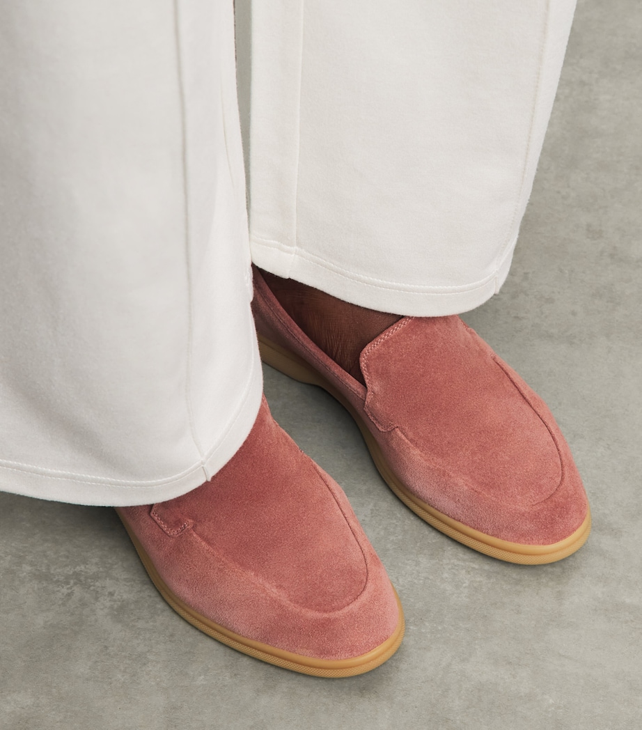 Eleventy Suede Loafers Lampone Image 2