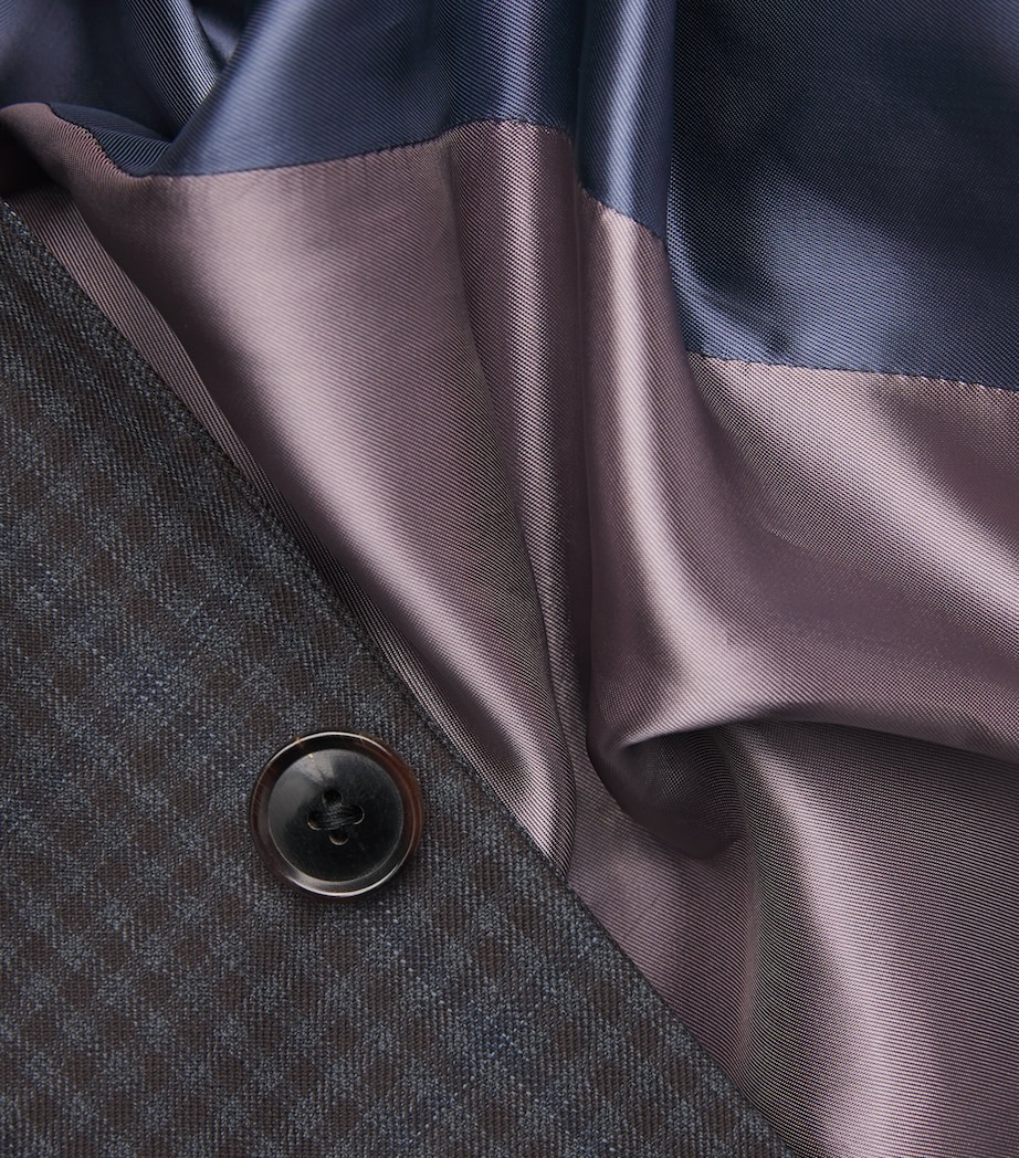 Wool Check Blazer 43_GREYISH BLUE Image 5