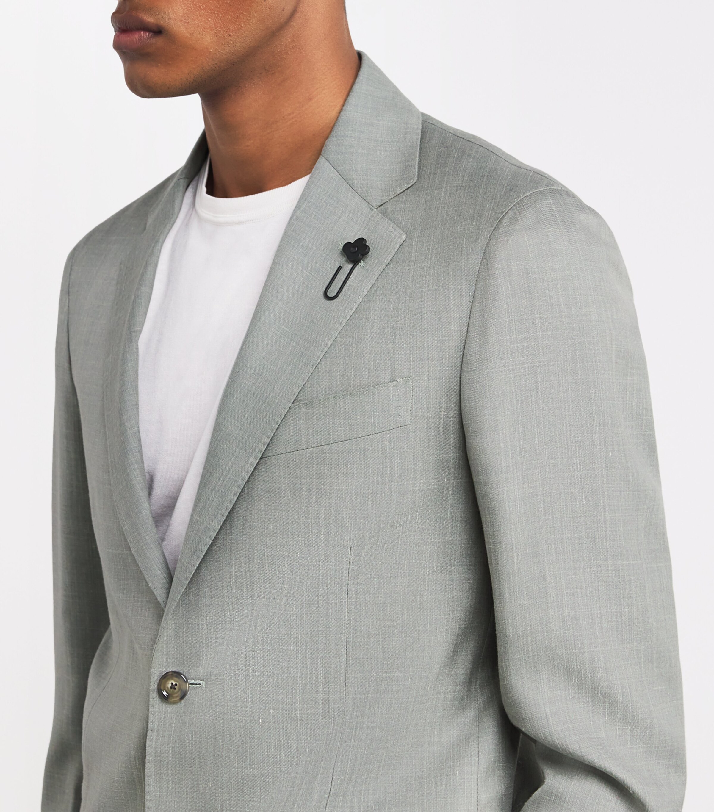 Lardini Mens Wool-Blend Iconic Drop 7 Blazer Image 6