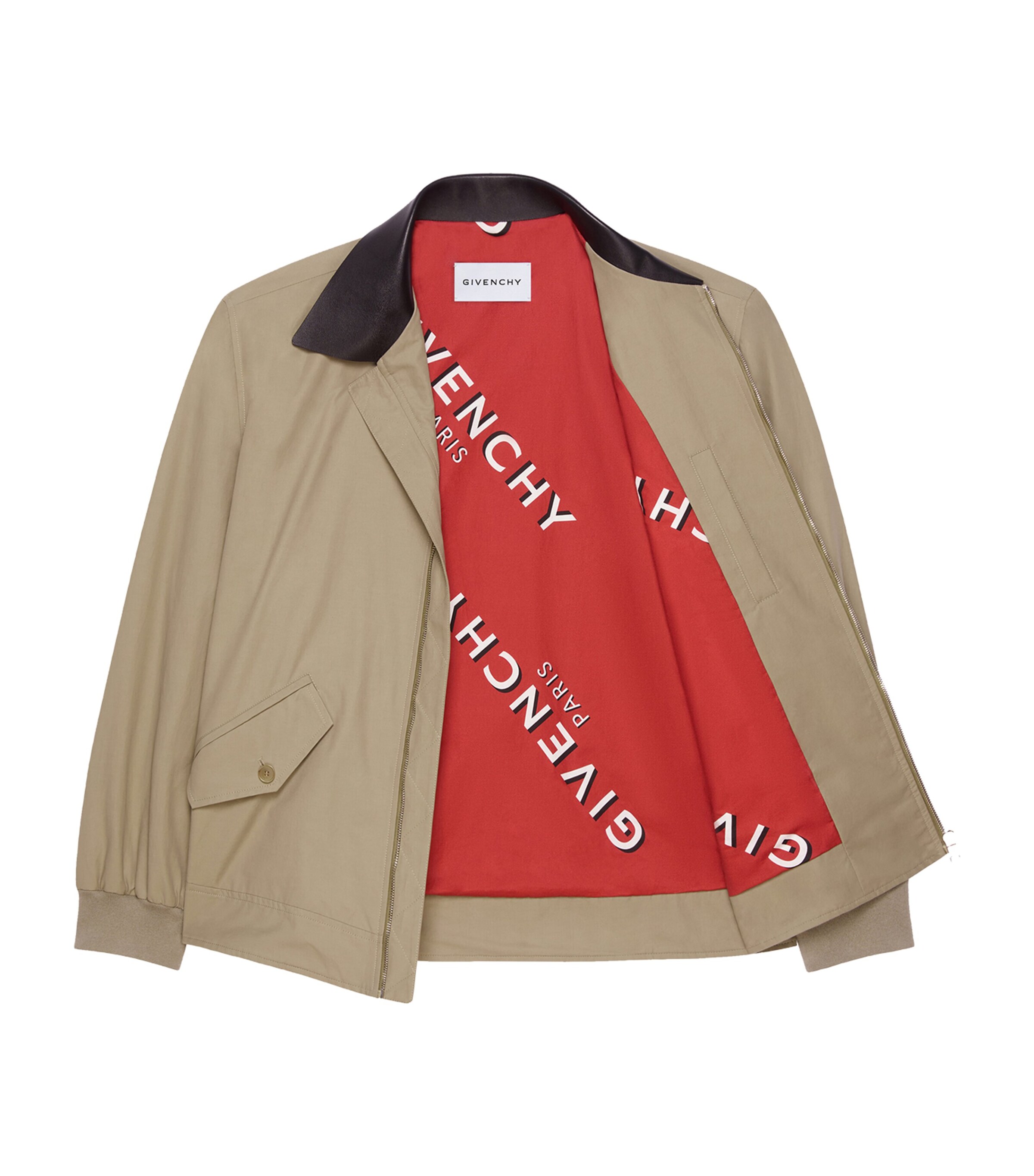 Wool-Blend Harrington Jacket BEIGE Image 4