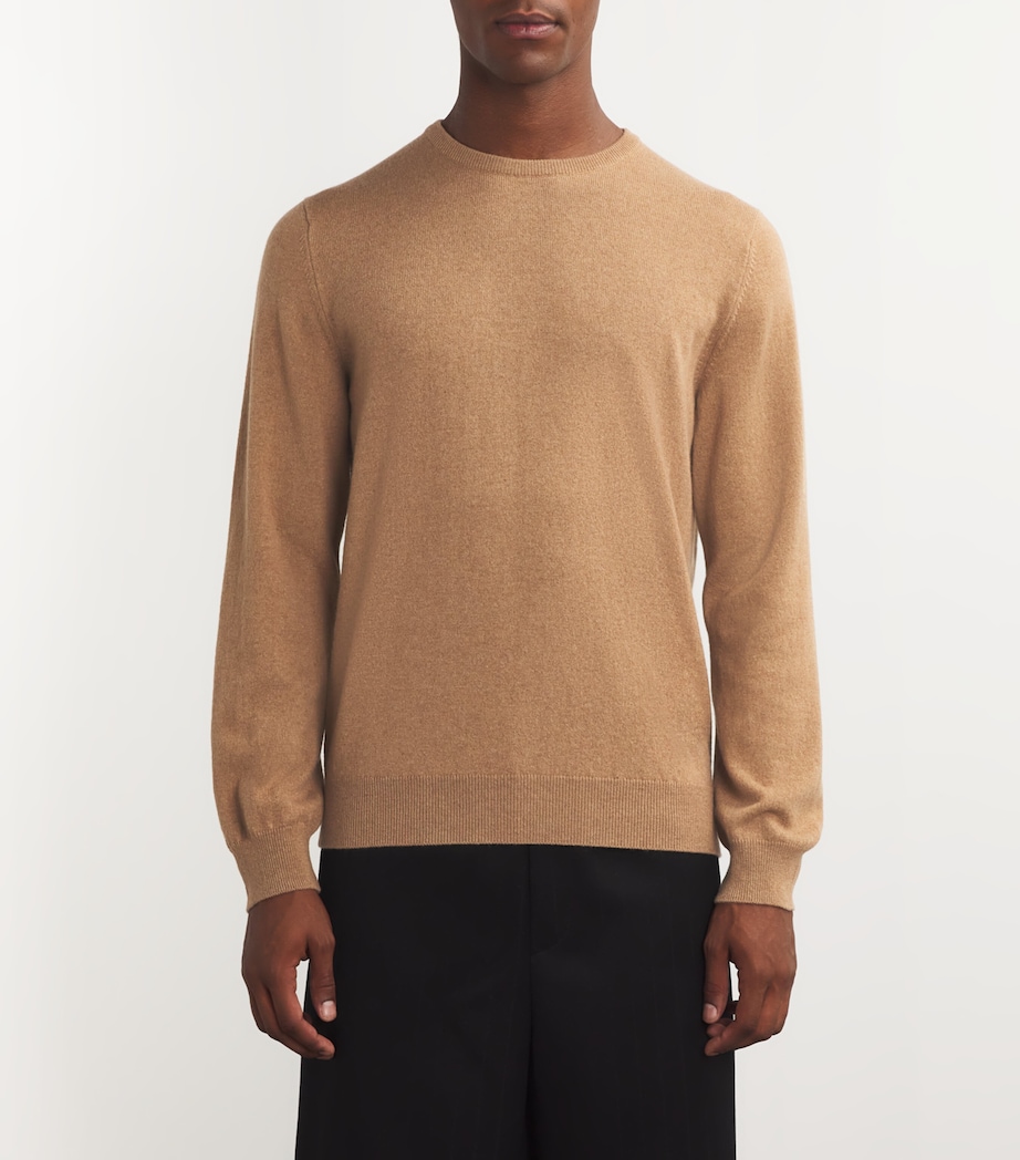 Harrods Mens Cashmere Crew-Neck Sweater Llama Image 3