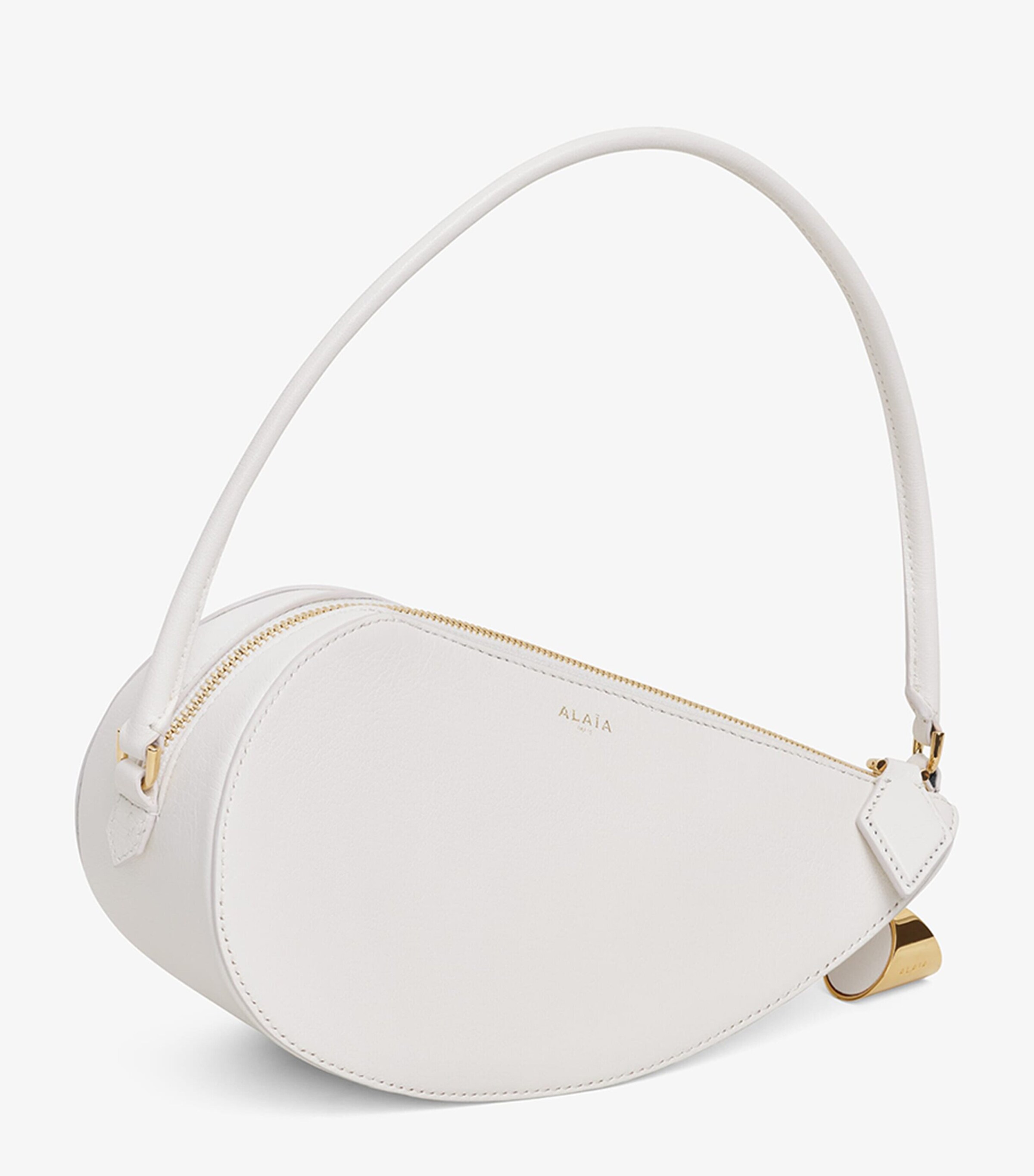 Leather Le Demi-Coeur Shoulder Bag IVOIRE Image 3