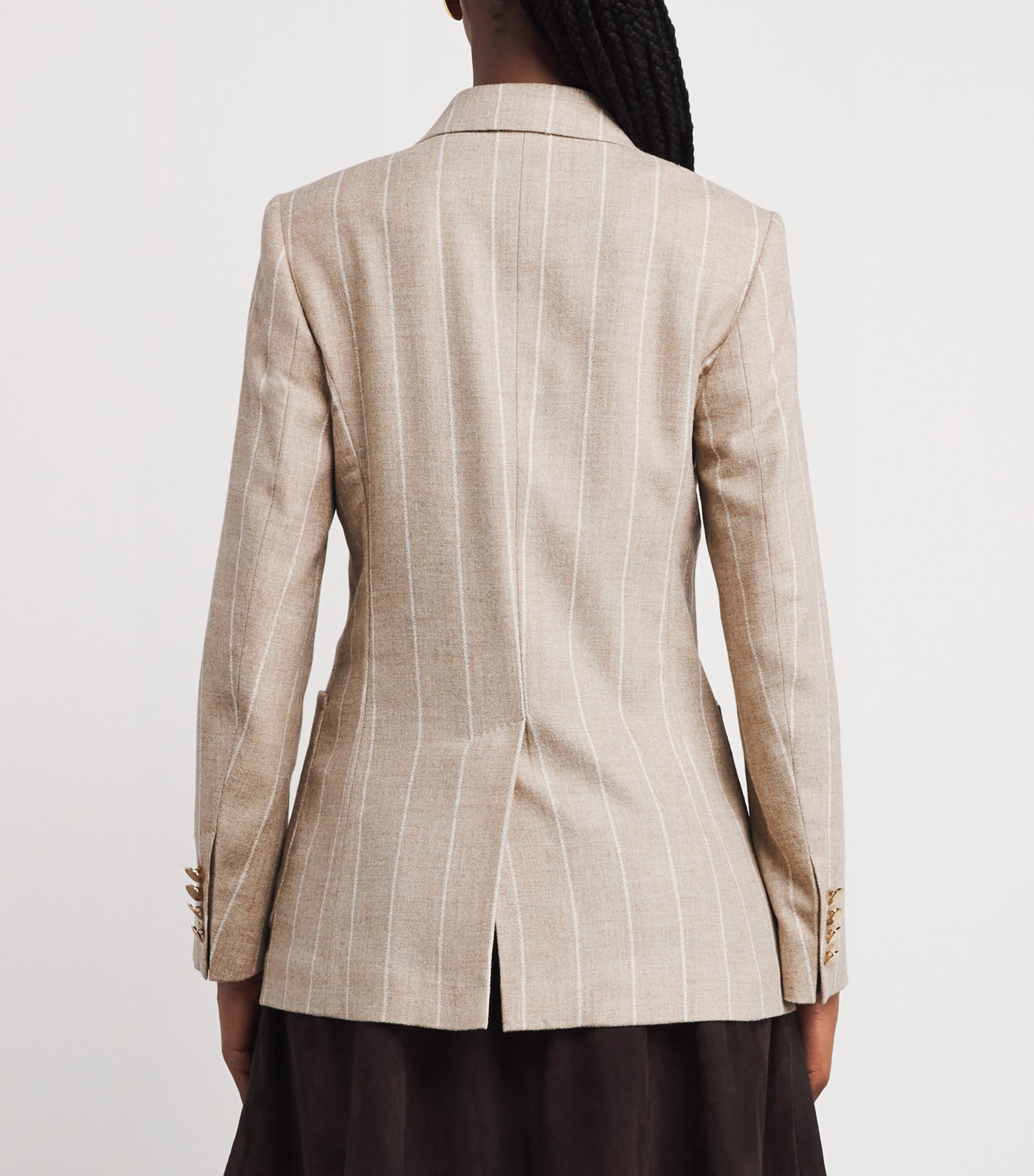 Wool-Blend Stripe Sartoriale Blazer BEIGE Image 4