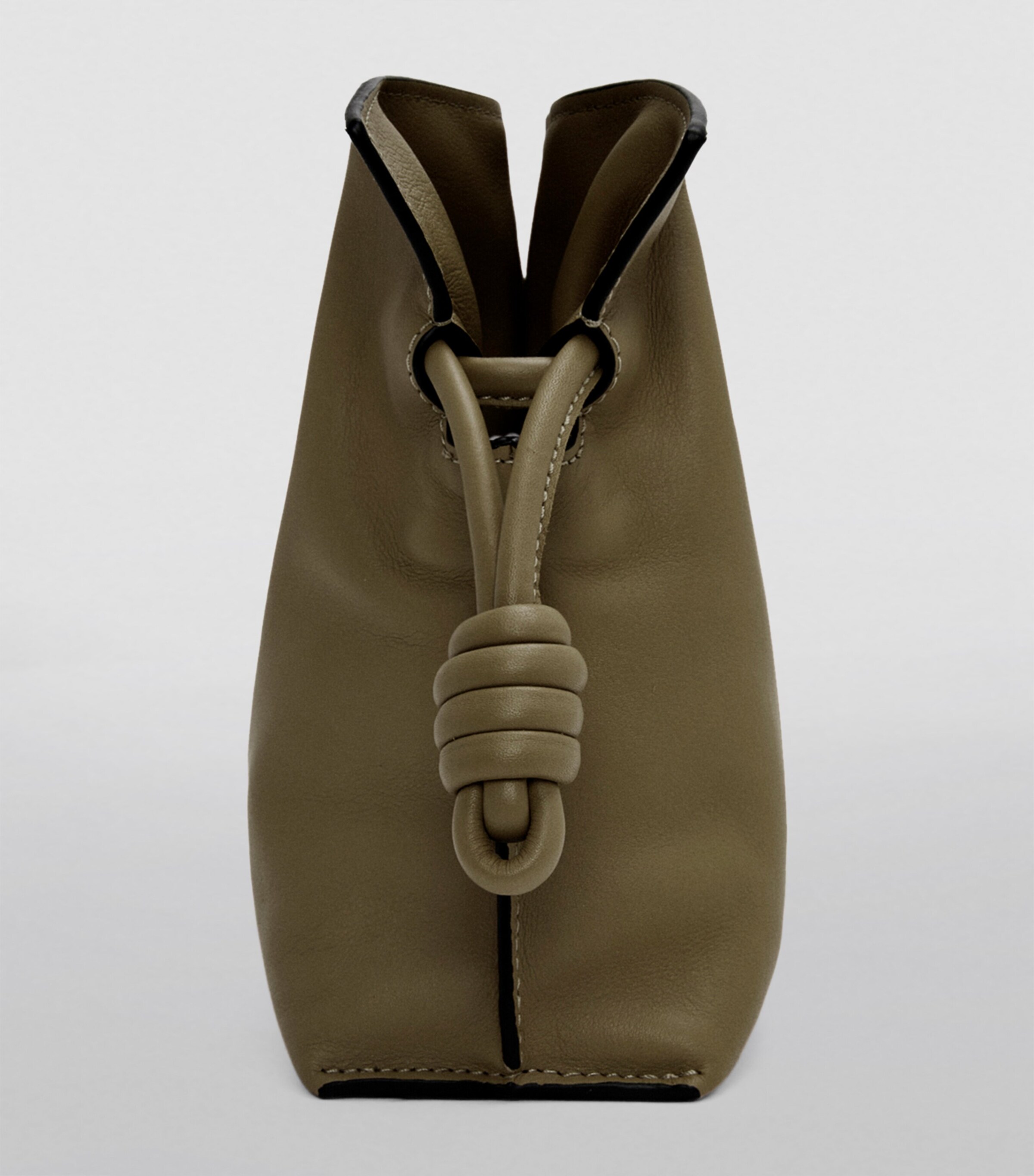 Mini Leather Flamenco Purse DARK KHAKI GREEN Image 2