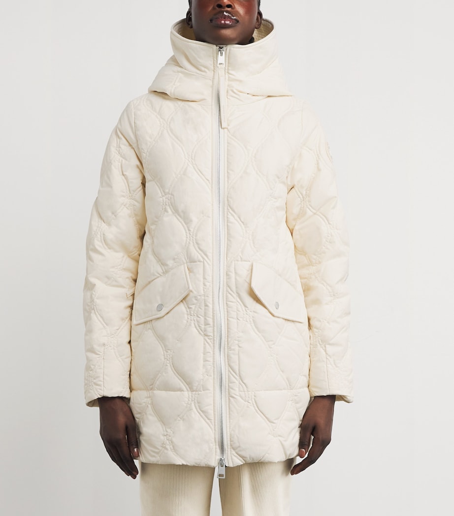 Quilted Alessia Coat LINEN Image 3