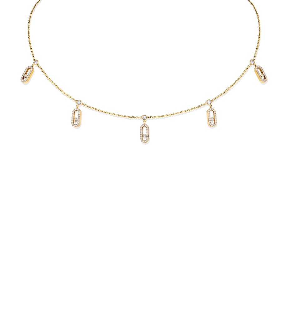 Yellow Gold and Diamond Move Uno Necklace YELLOW GOLD Image 1