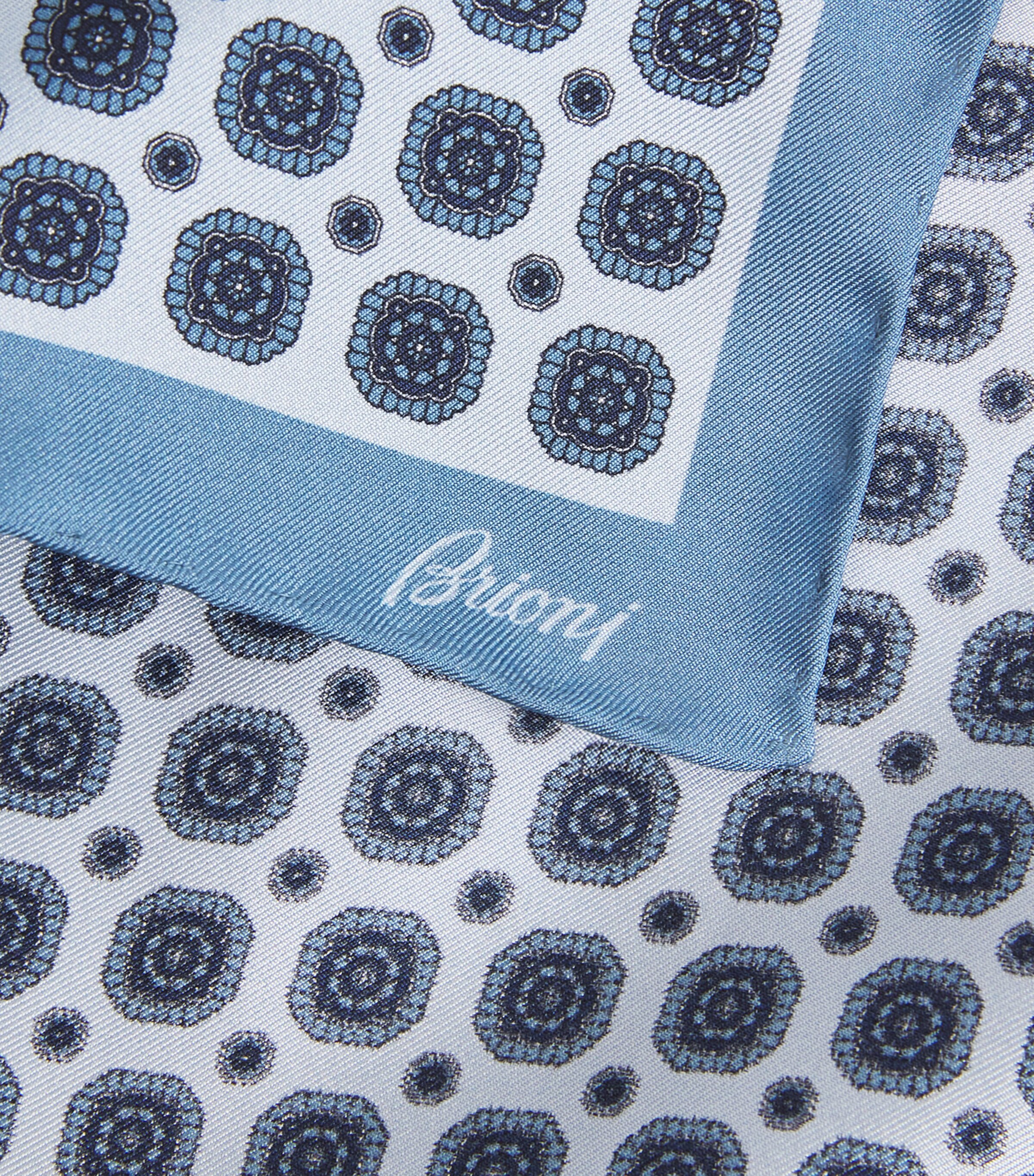 Silk Geometric Print Pocket Square 4948 Image 3