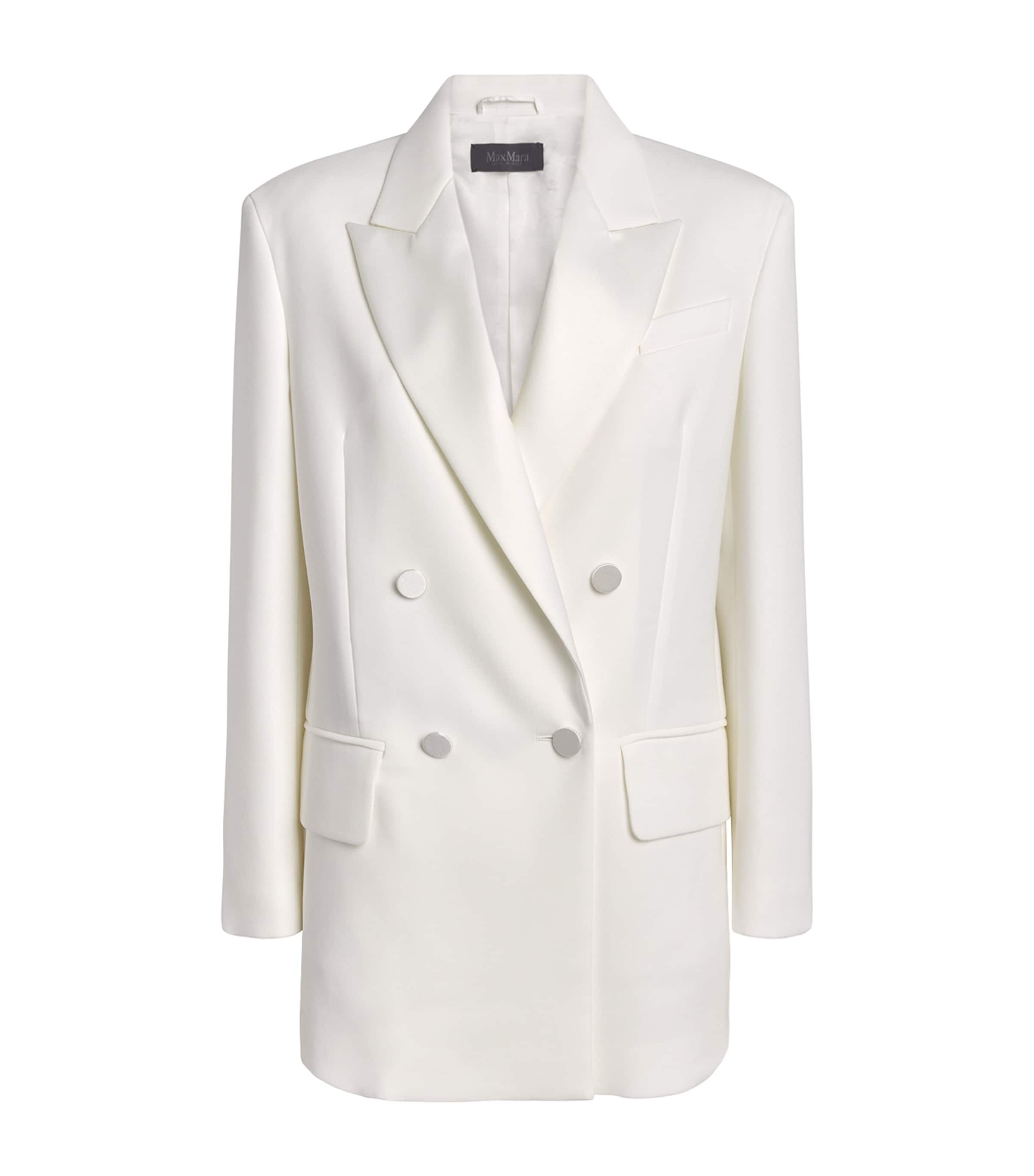 Max Mara Double-breasted Blazer In White