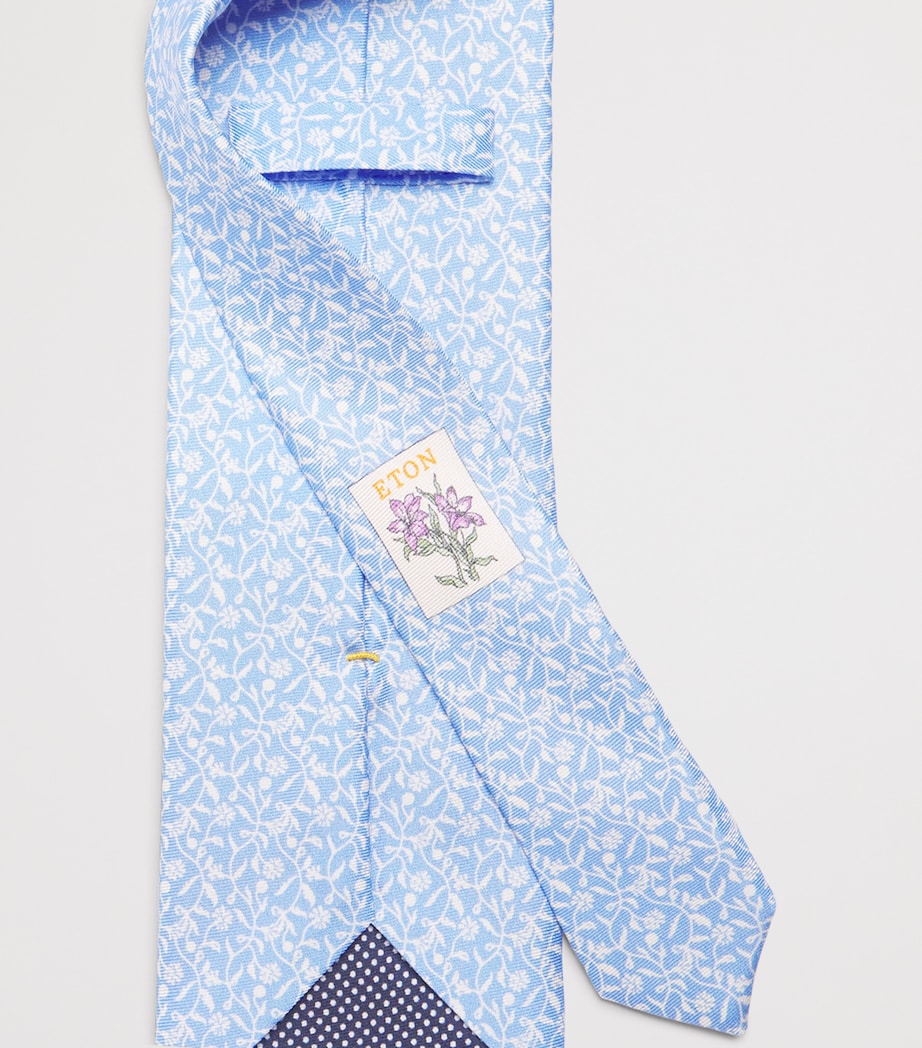 Silk Floral Tie LIGHT BLUE Image 3