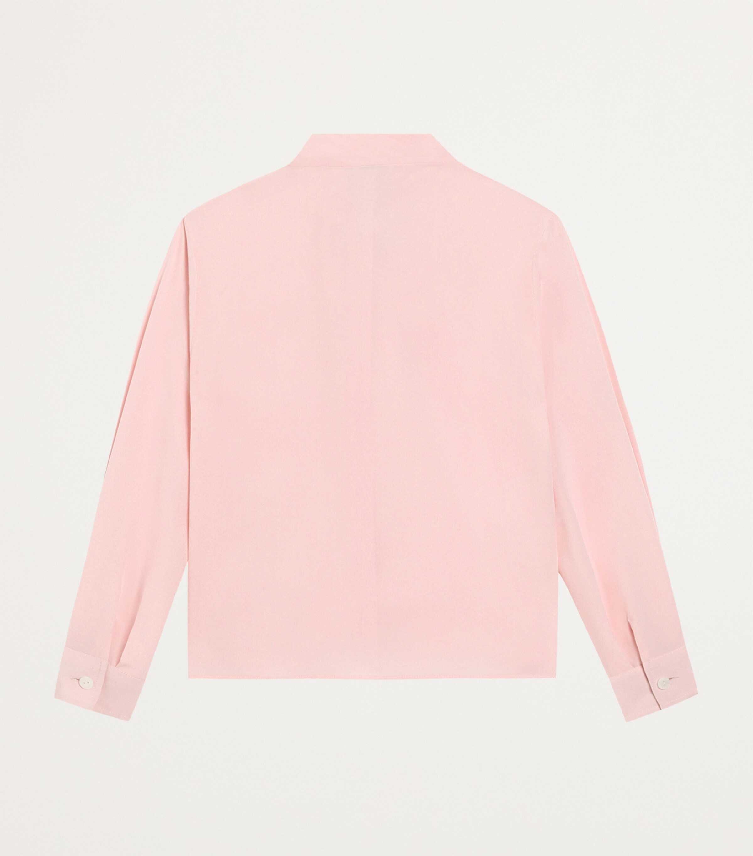 Silk Crepe de Chine Shirt (8-12+ Years) F0320-DARK ROSE 2 Image 2