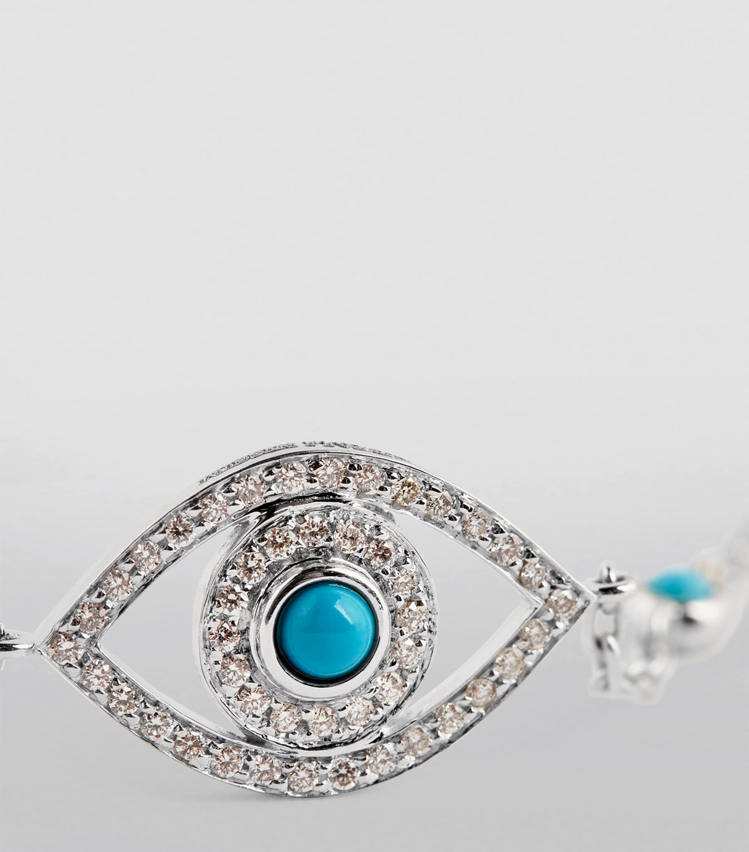Netali Nissim White Gold, Diamond and Turquoise Protected Bracelet White Gold Image 3