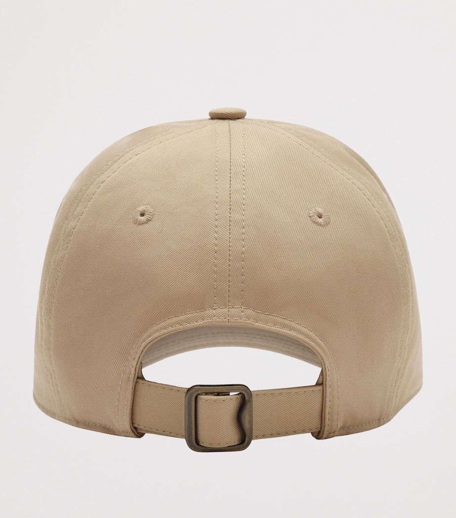 Burberry Cotton Gabardine Cursive Logo Cap Honey Beige Image 3