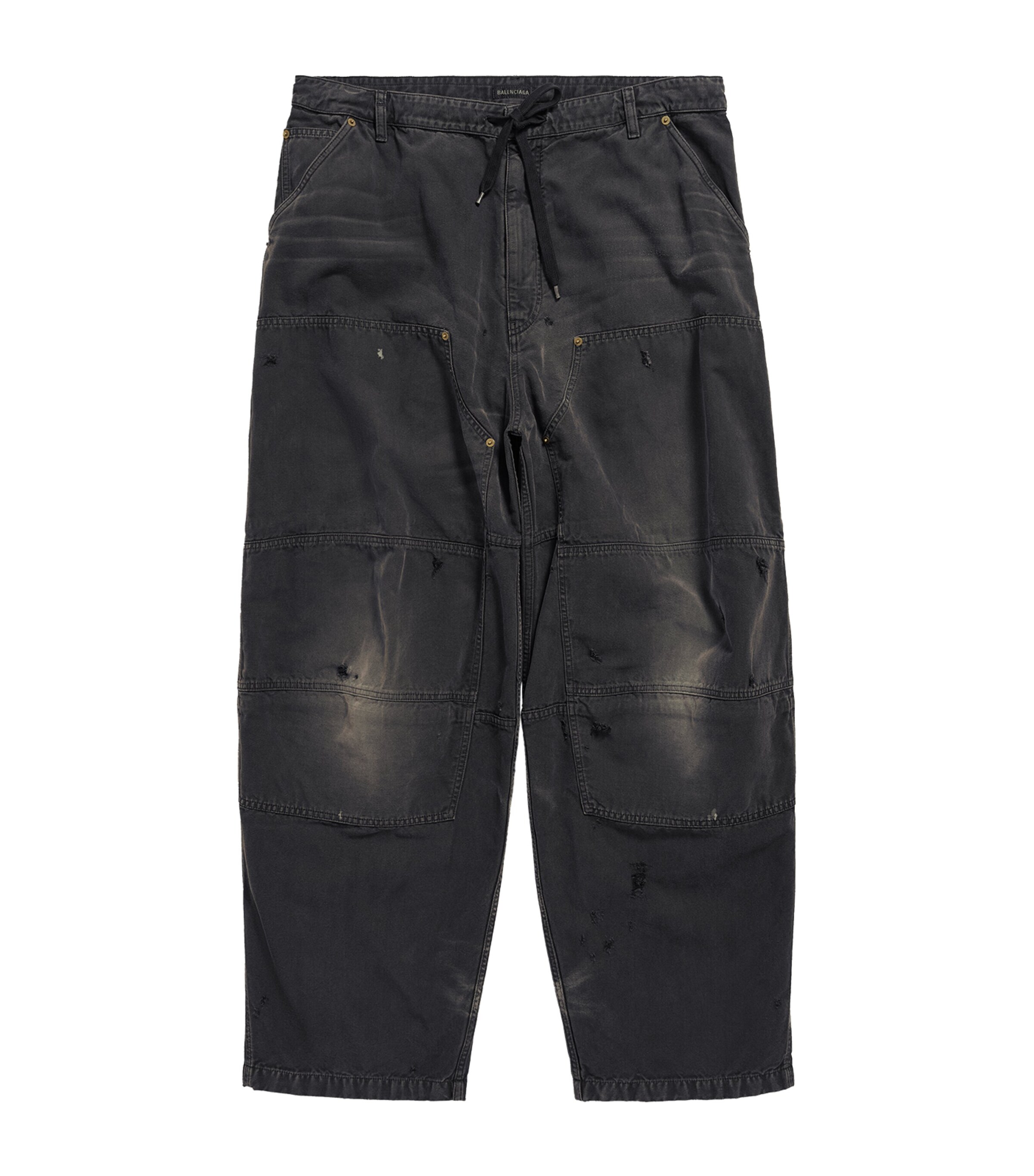 Balenciaga Black Double Knee Trousers | Harrods AE