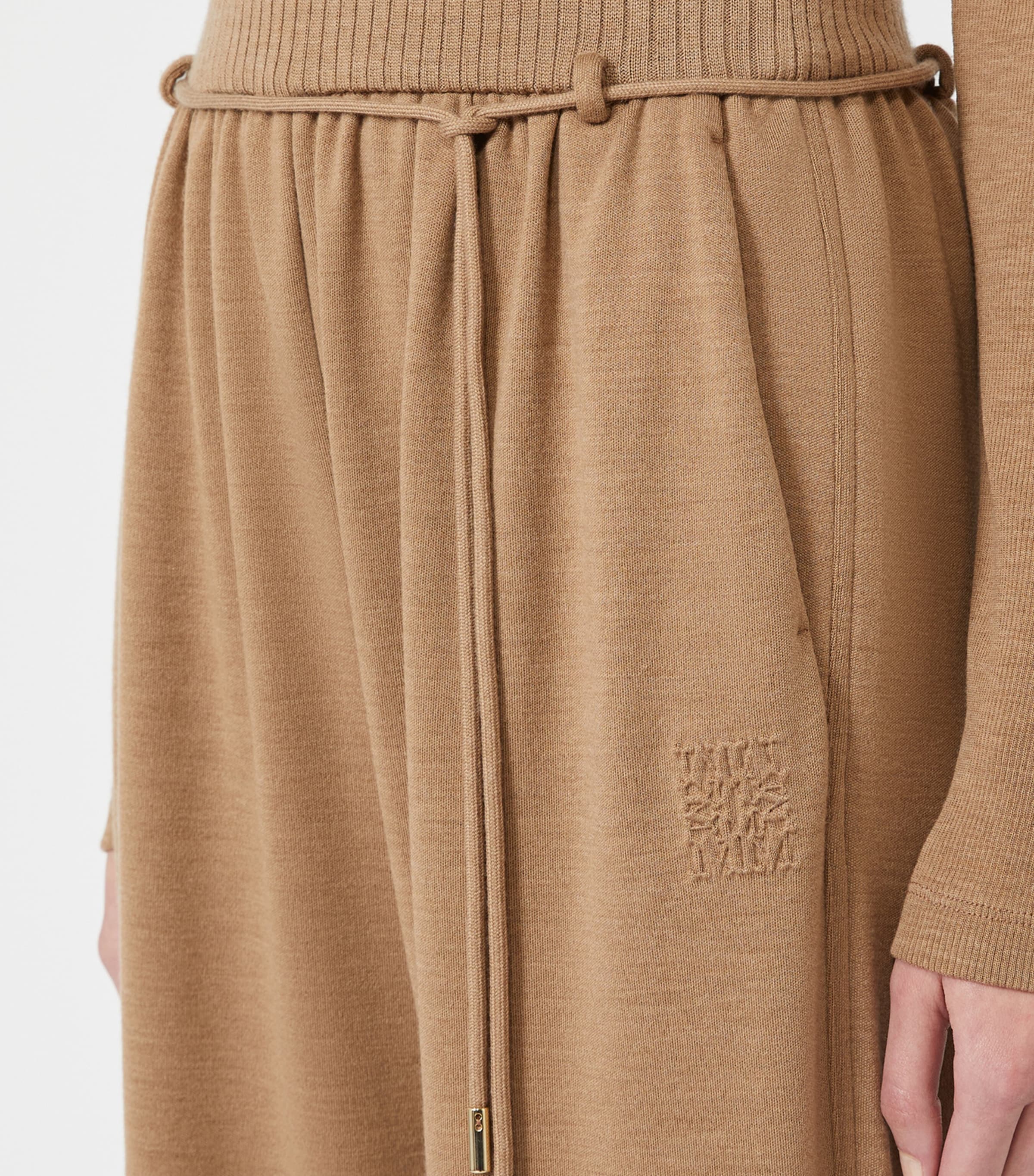 Max Mara Womens Virgin Wool Sweatpants Camel Image 4