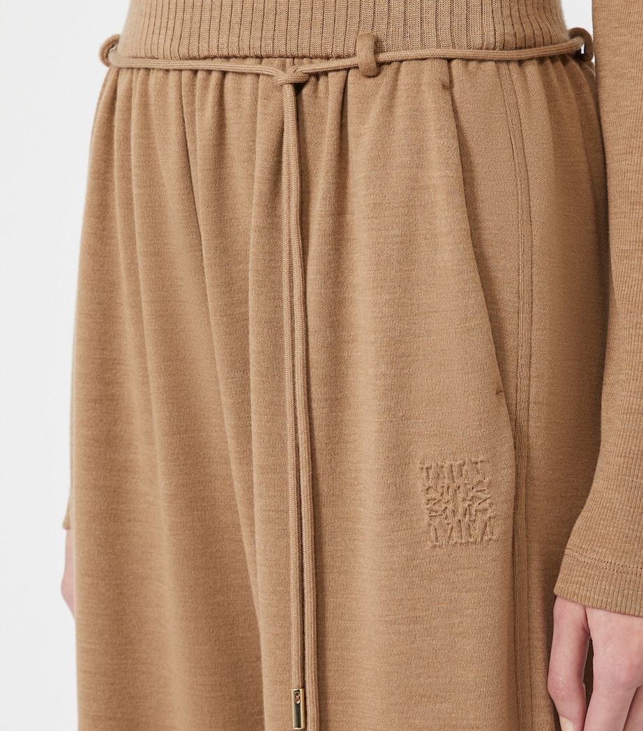 Max Mara Womens Virgin Wool Sweatpants Camel Image 4