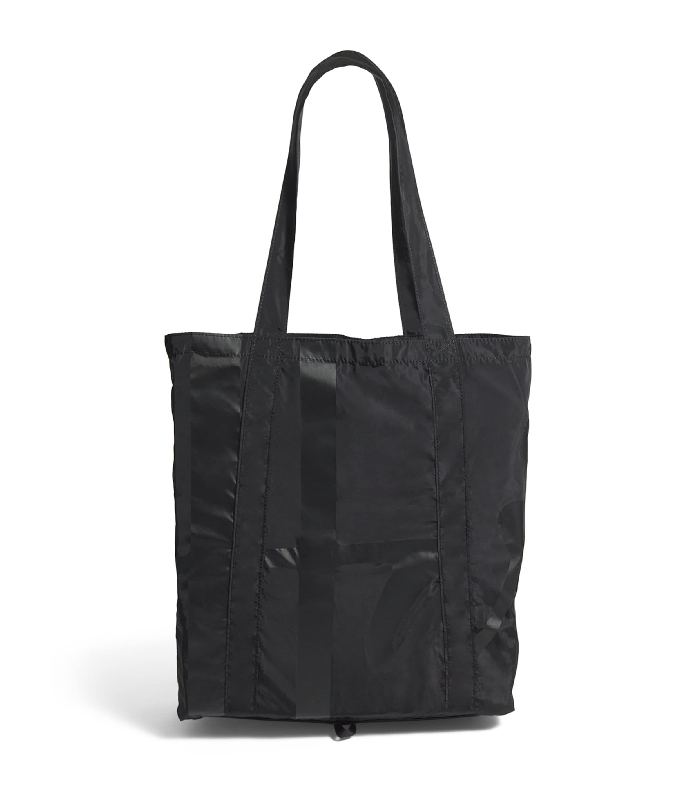 Harrods Logo Pocket Shopper Bag In Black