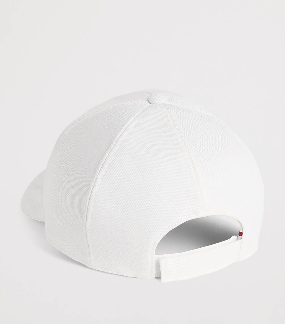 Eleventy Cotton Logo Baseball Cap Bianco Image 3