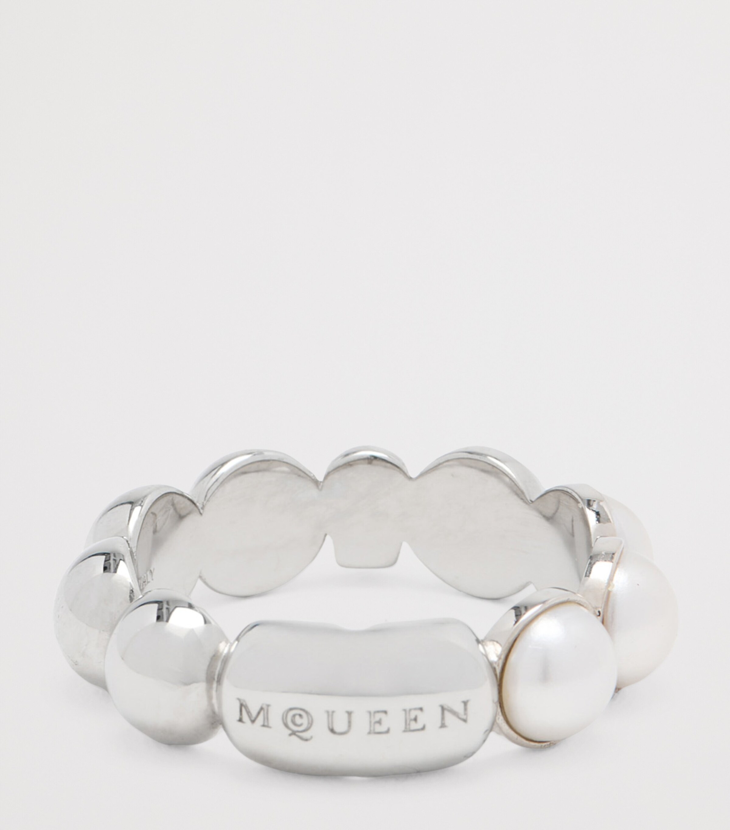 Faux Pearl and Skull Ring 1026 Image 3