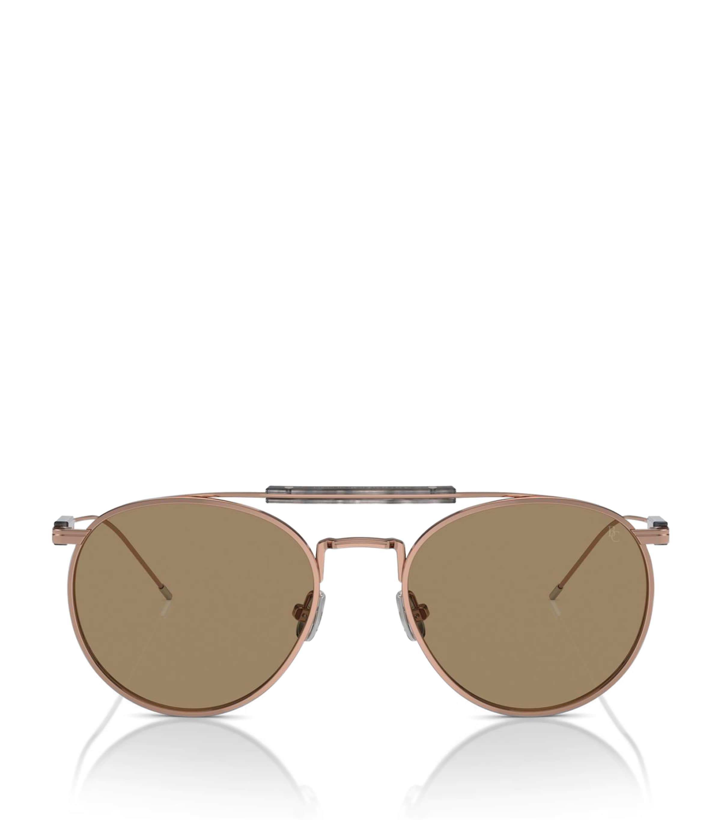 Brunello Cucinelli Womens Gold Bc2004st Sartorial Sunset Phantos-frame Titanium Sunglasses In Rose Gold