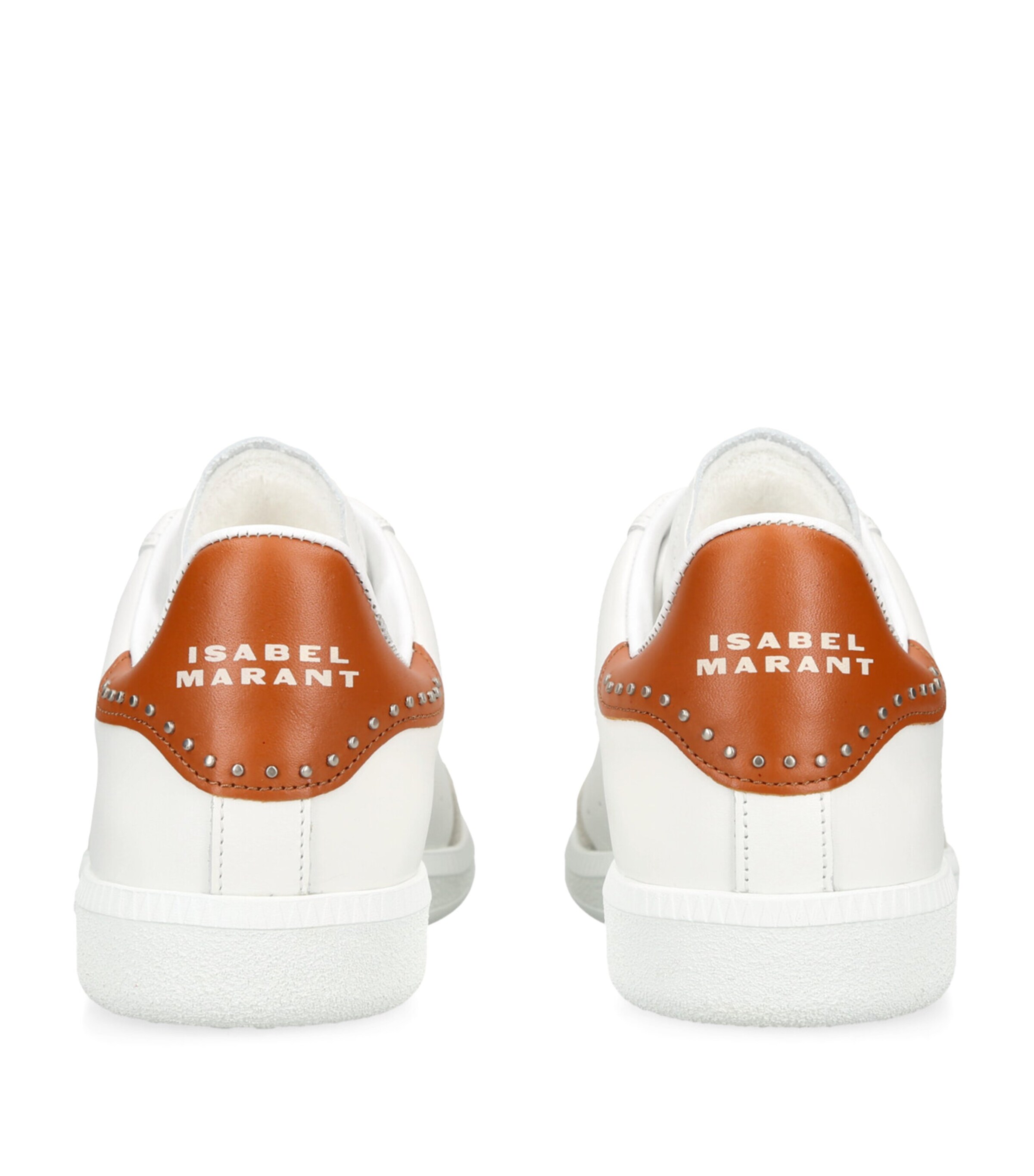Isabel Marant Leather Bryce Sneakers White/red Image 2