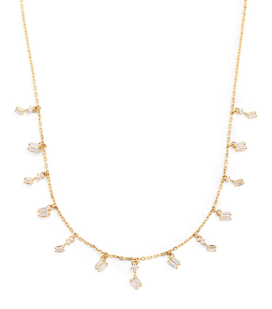 Yellow Gold and Diamond Classic Fireworks Cascade Necklace 18K YG/WD Image 1