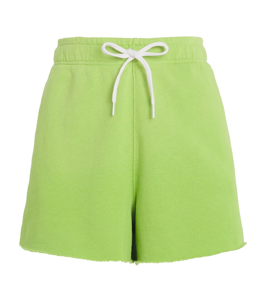 Polo Ralph Lauren Womens Fleece Cut-Off Shorts Parakeet Green Image 1