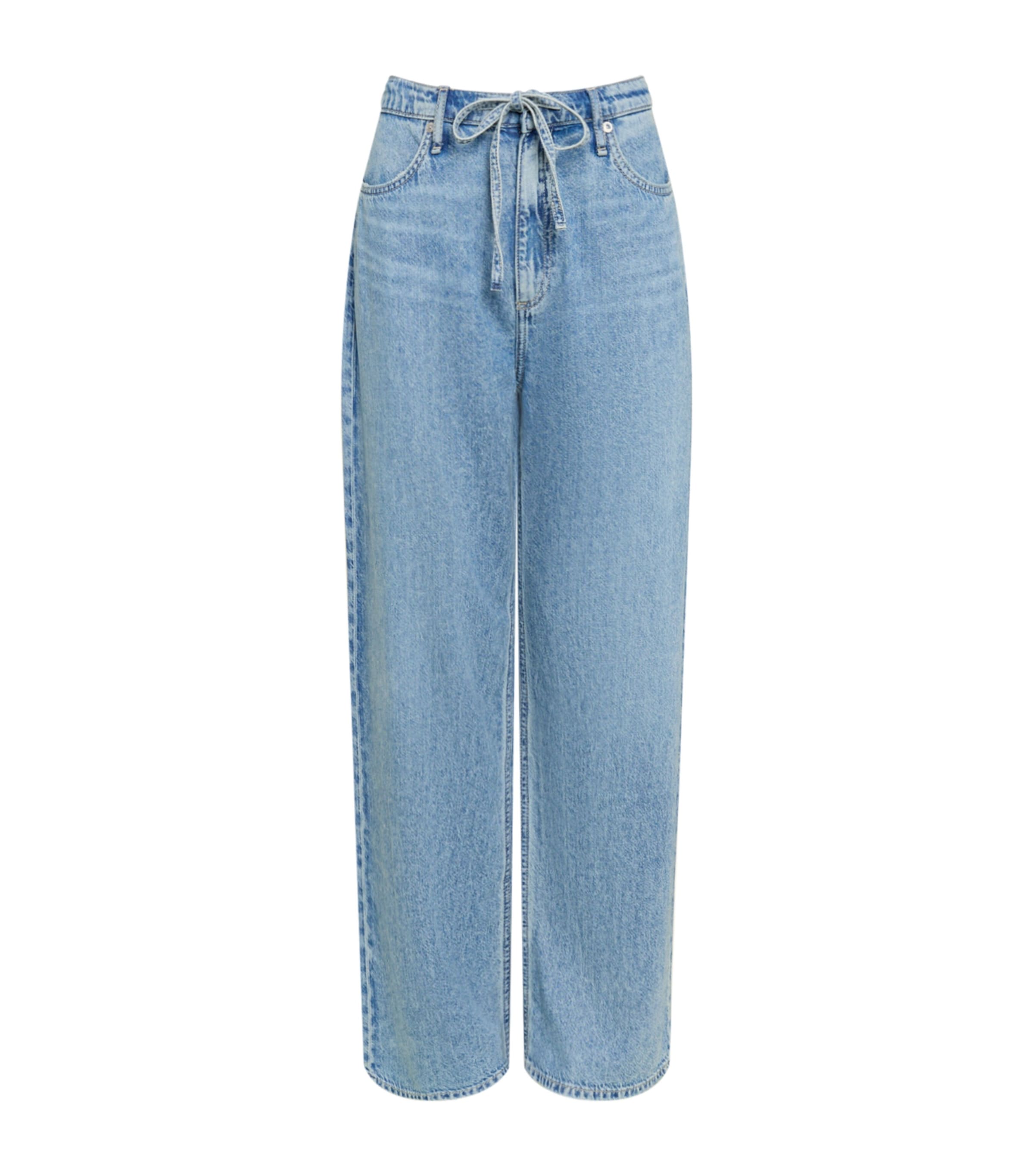 Rag & Bone Womens Tildn Phoebe Ultra Featherweight Wide-leg Mid-rise Cotton-blend Jeans In Animal Print
