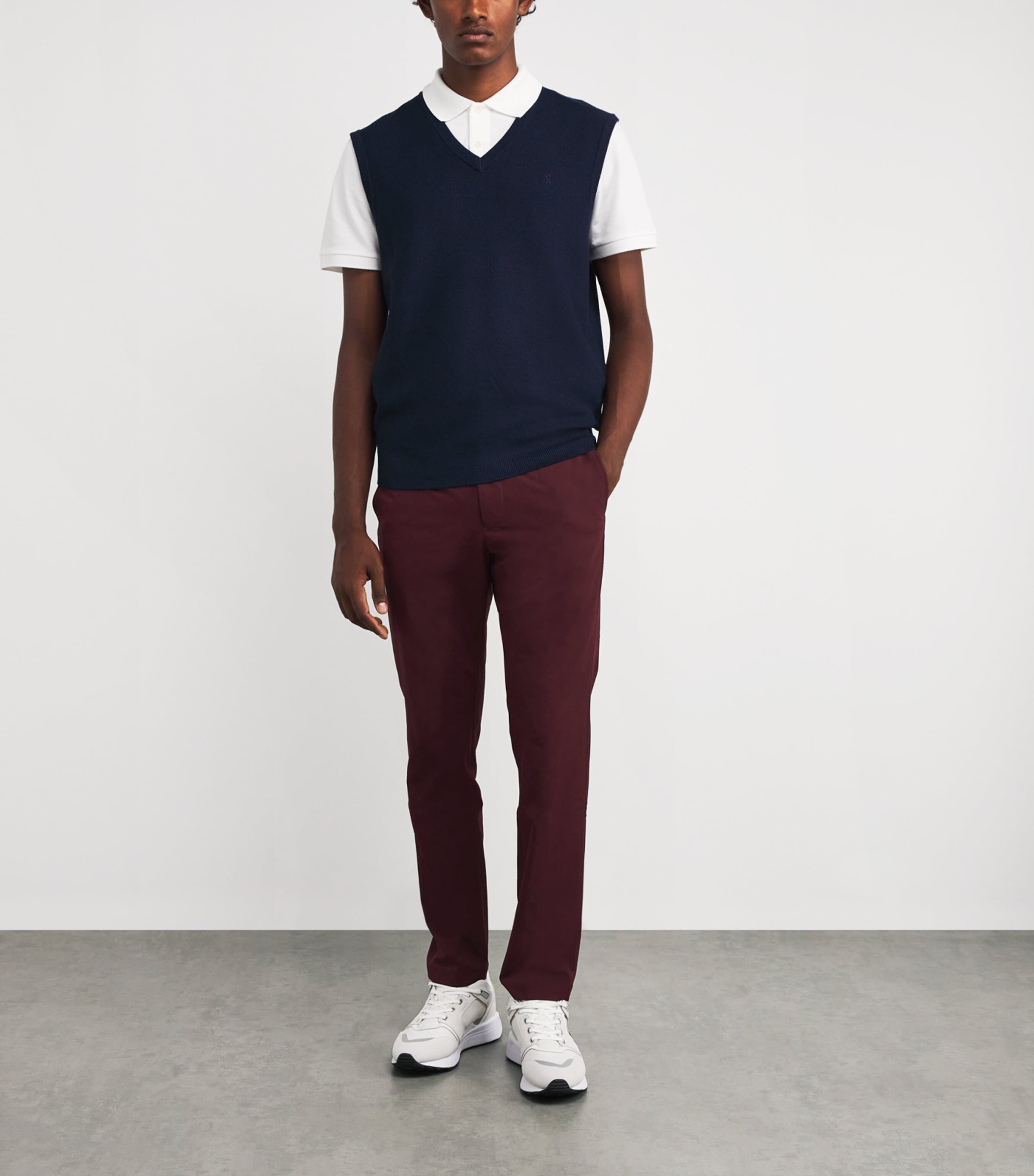 Performance Twill Slim Trousers RICH RUBY Image 2