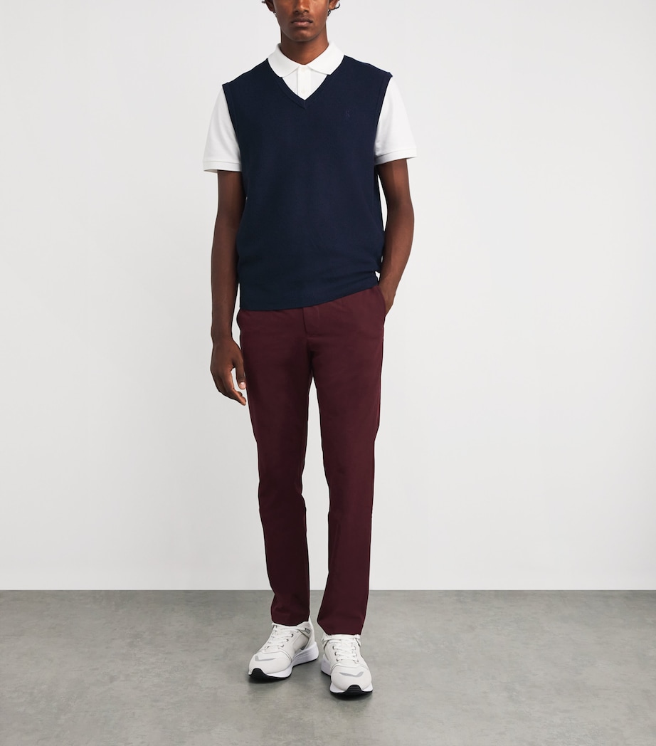 Performance Twill Slim Trousers RICH RUBY Image 2