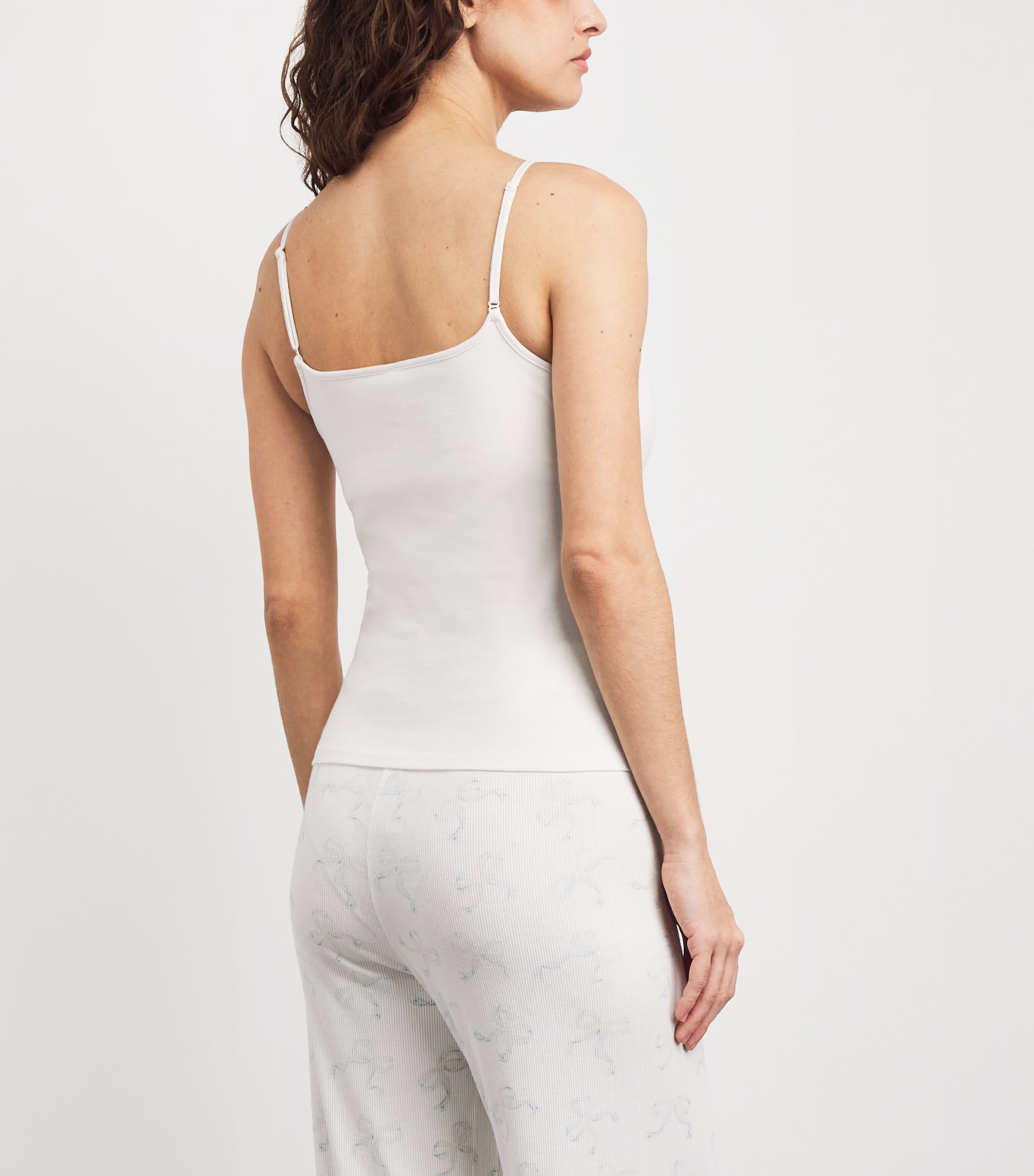 Skims Womens Stretch Cotton Cami Top Marble Image 5