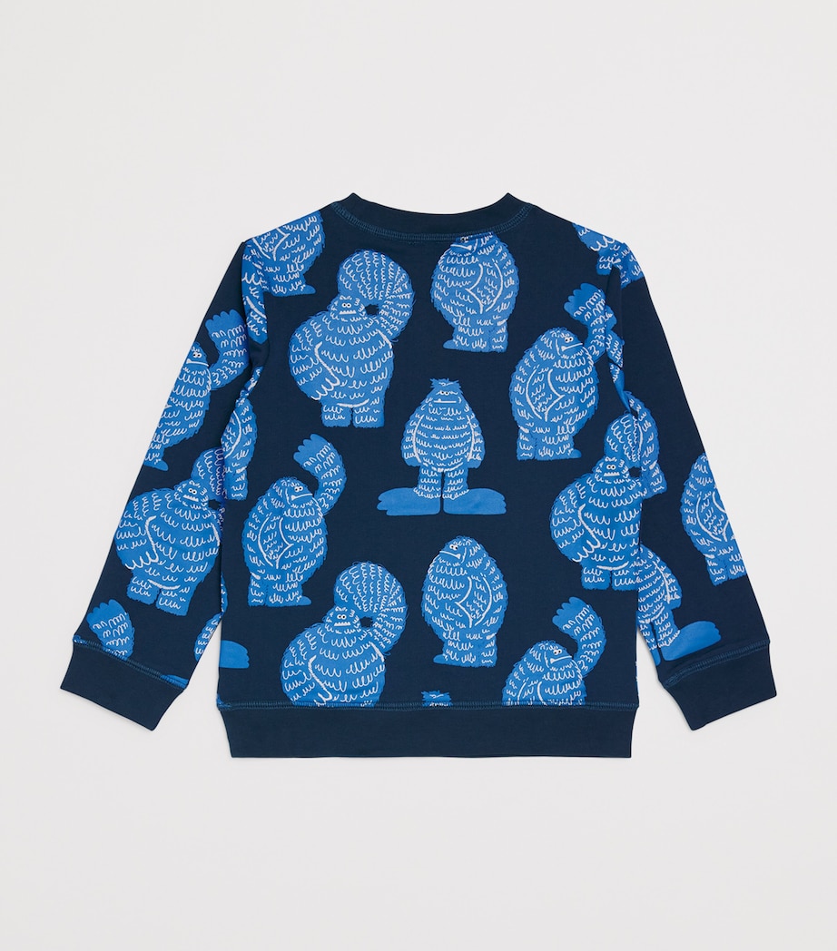 Cotton Yeti Print Sweatshirt (3-14 Years) 633MCOTTANIO/MULTI Image 2