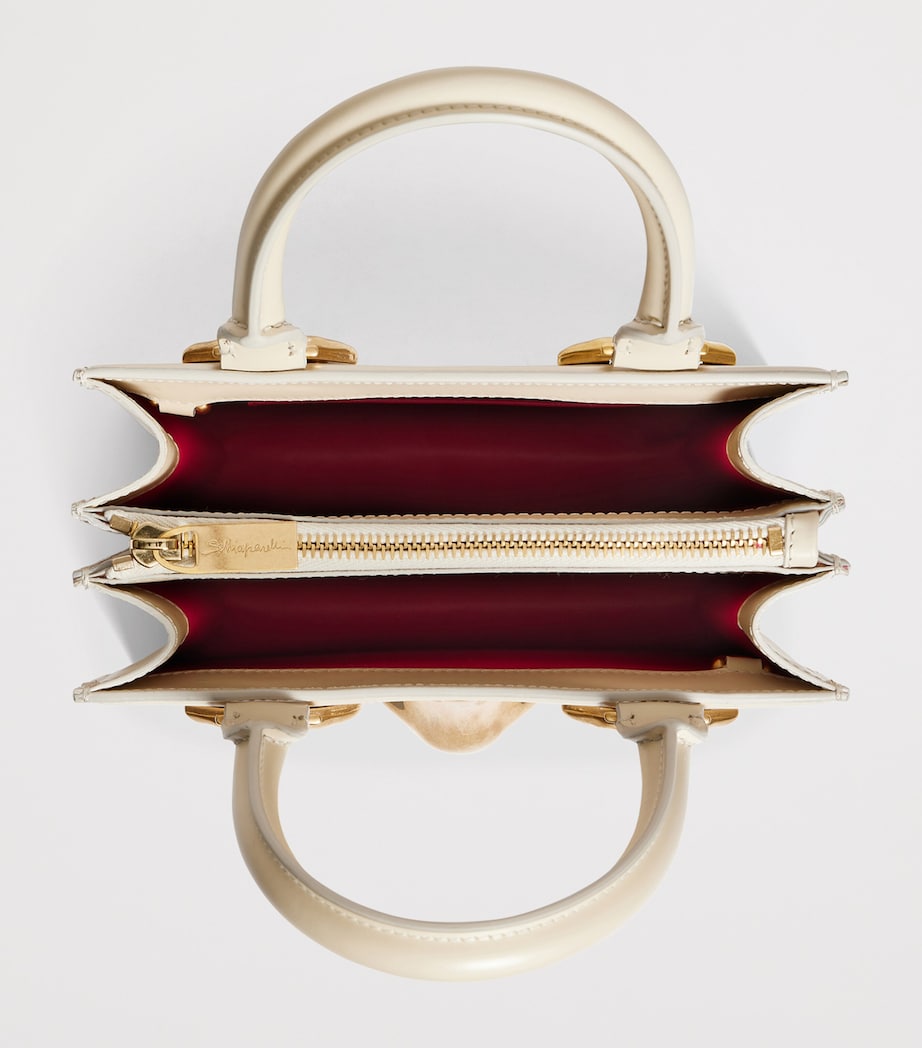 Schiaparelli Leather Face Top-Handle Bag Beige Image 7