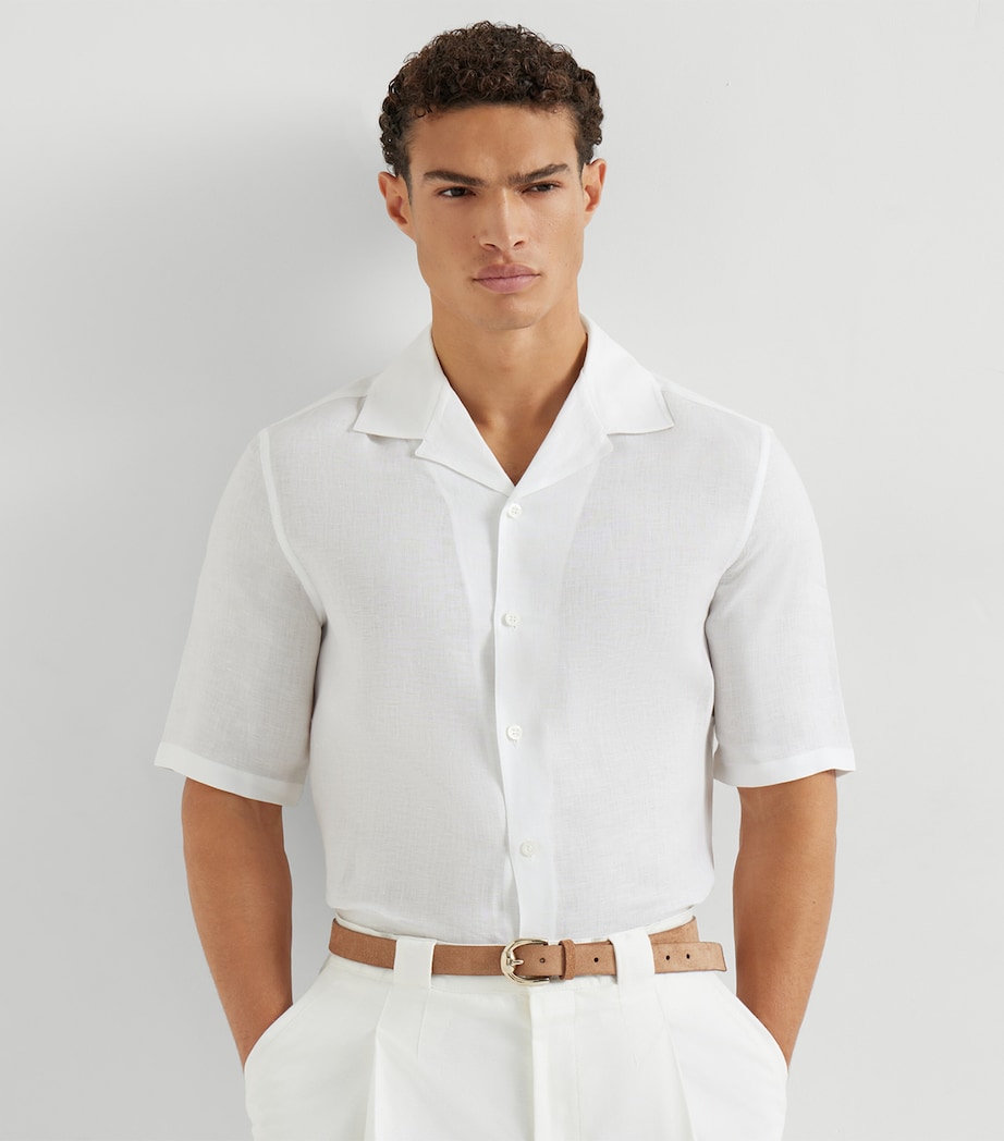 Brunello Cucinelli Mens Linen Shirt Image 4