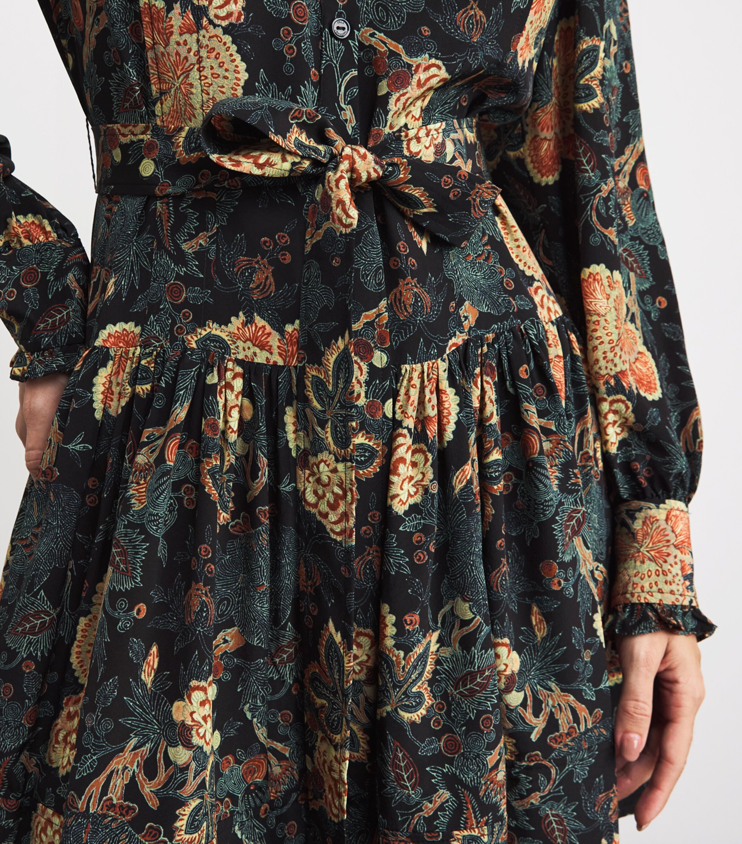 Silk Printed Simona Mini Dress NUIT Image 7