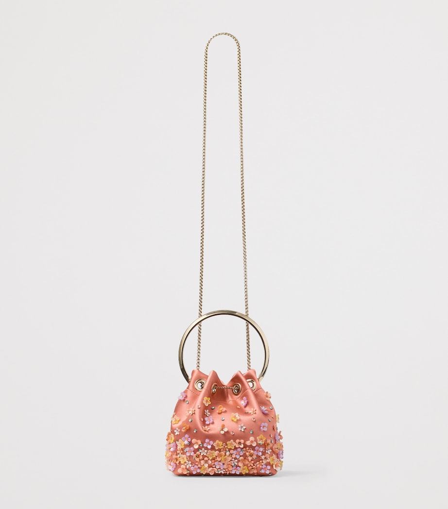 Jimmy Choo Bon Bon Embellished Top-Handle Bag Grapefruit/multi/lig Image 4