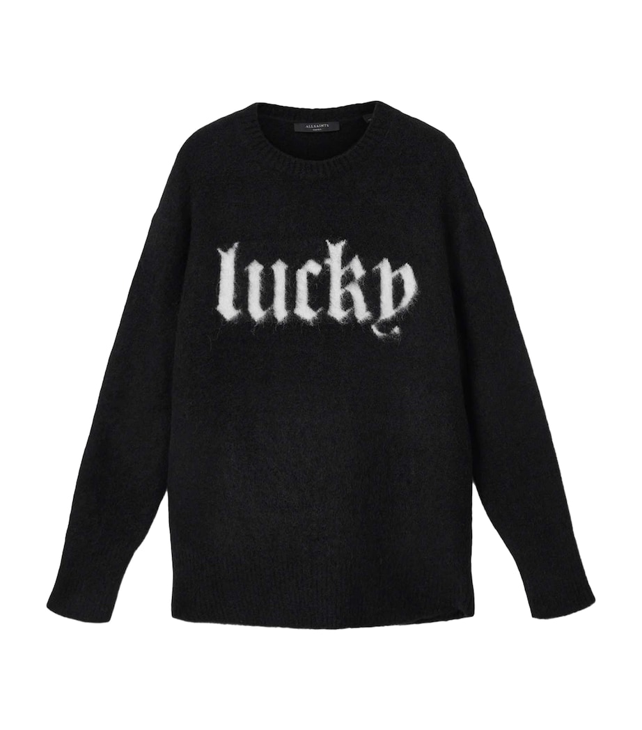 AllSaints Womens Brushed Lucky Sweater Black Image 1