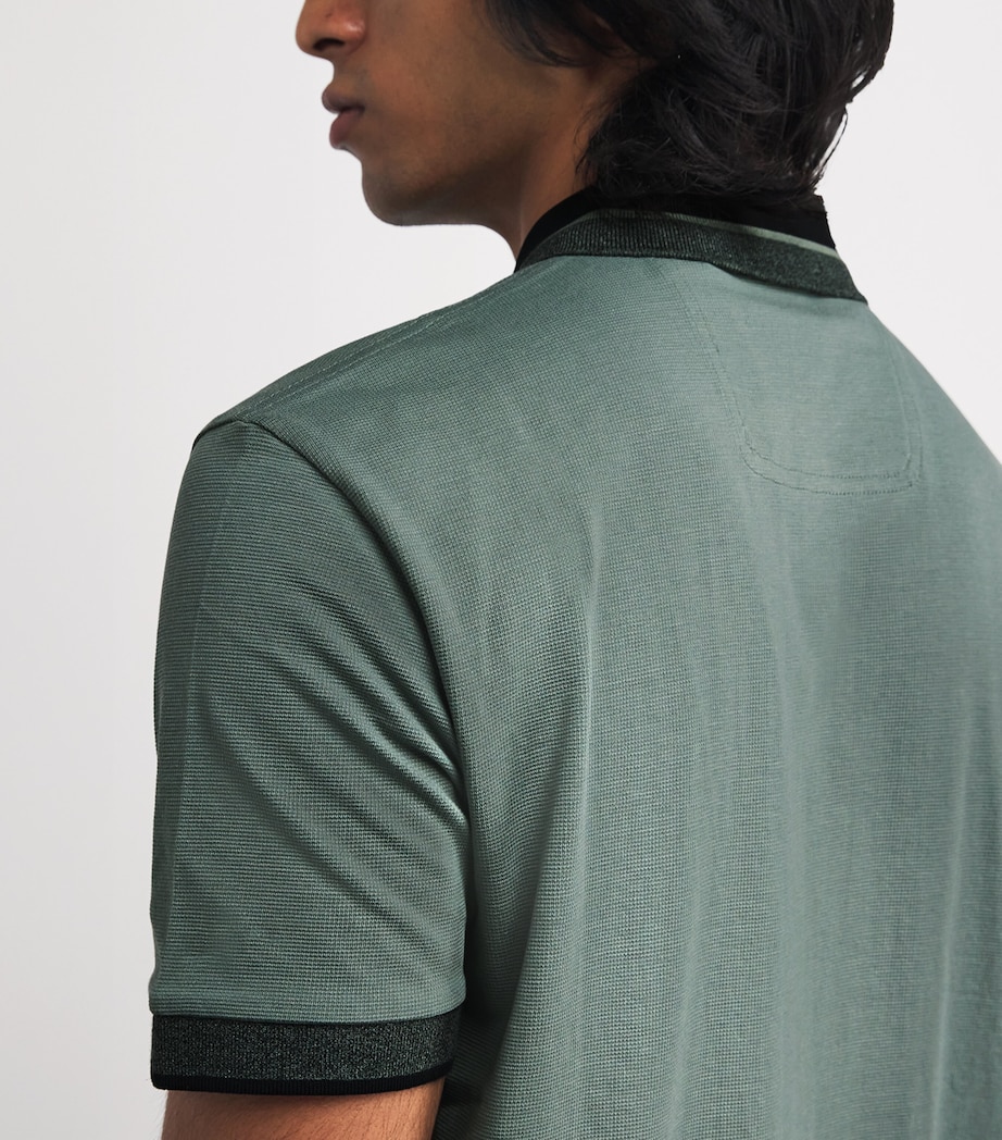Cotton AO Zone Polo Shirt 358OPEN GREEN Image 6