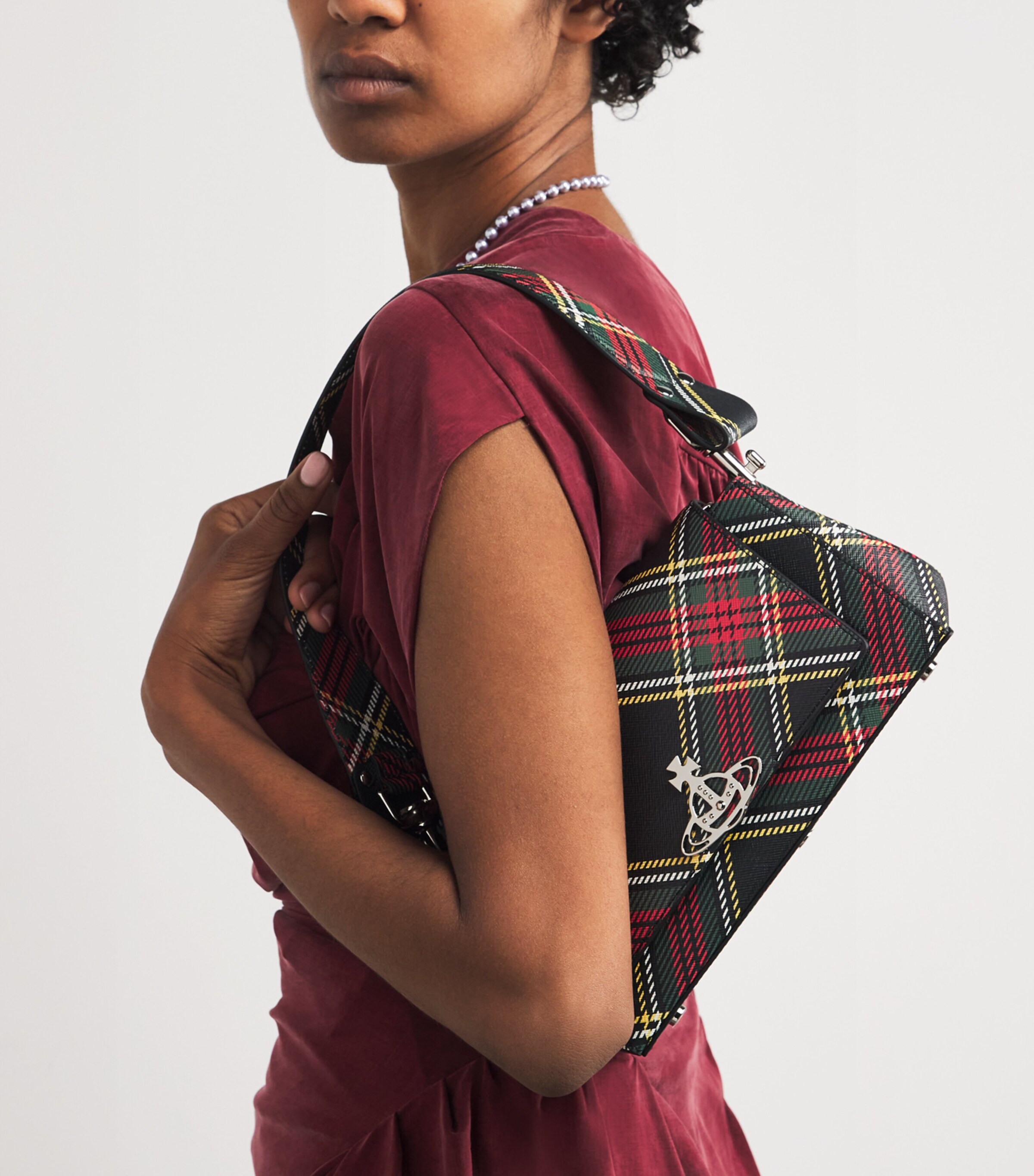 Vivienne Westwood Multi Medium Hazel Tartan Top-Handle Bag