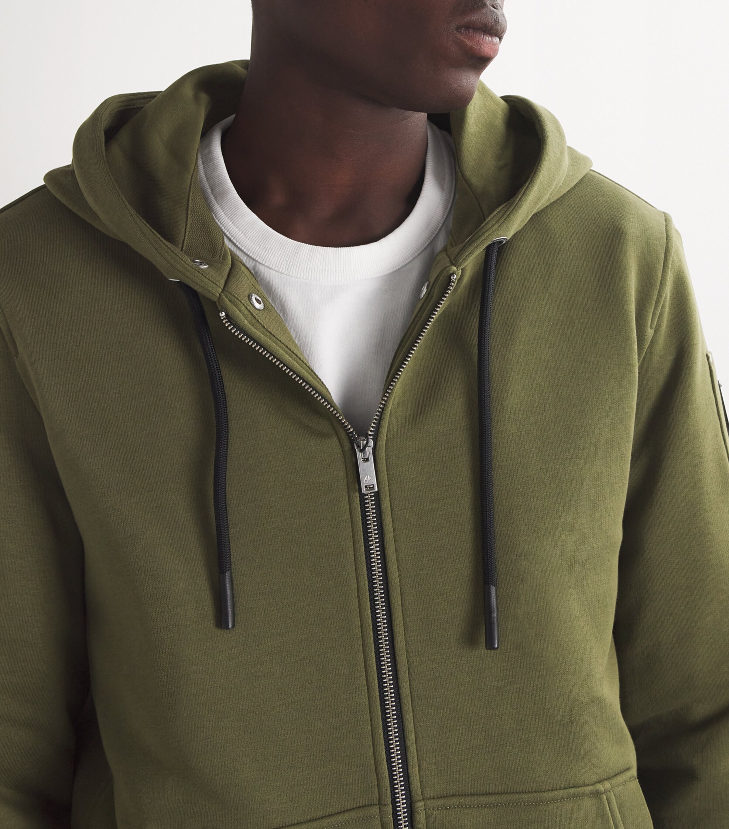 MOOSE KNUCKLES CLASSIC BUNNY MEN Zip-Up Hoodie Black/Black Fur