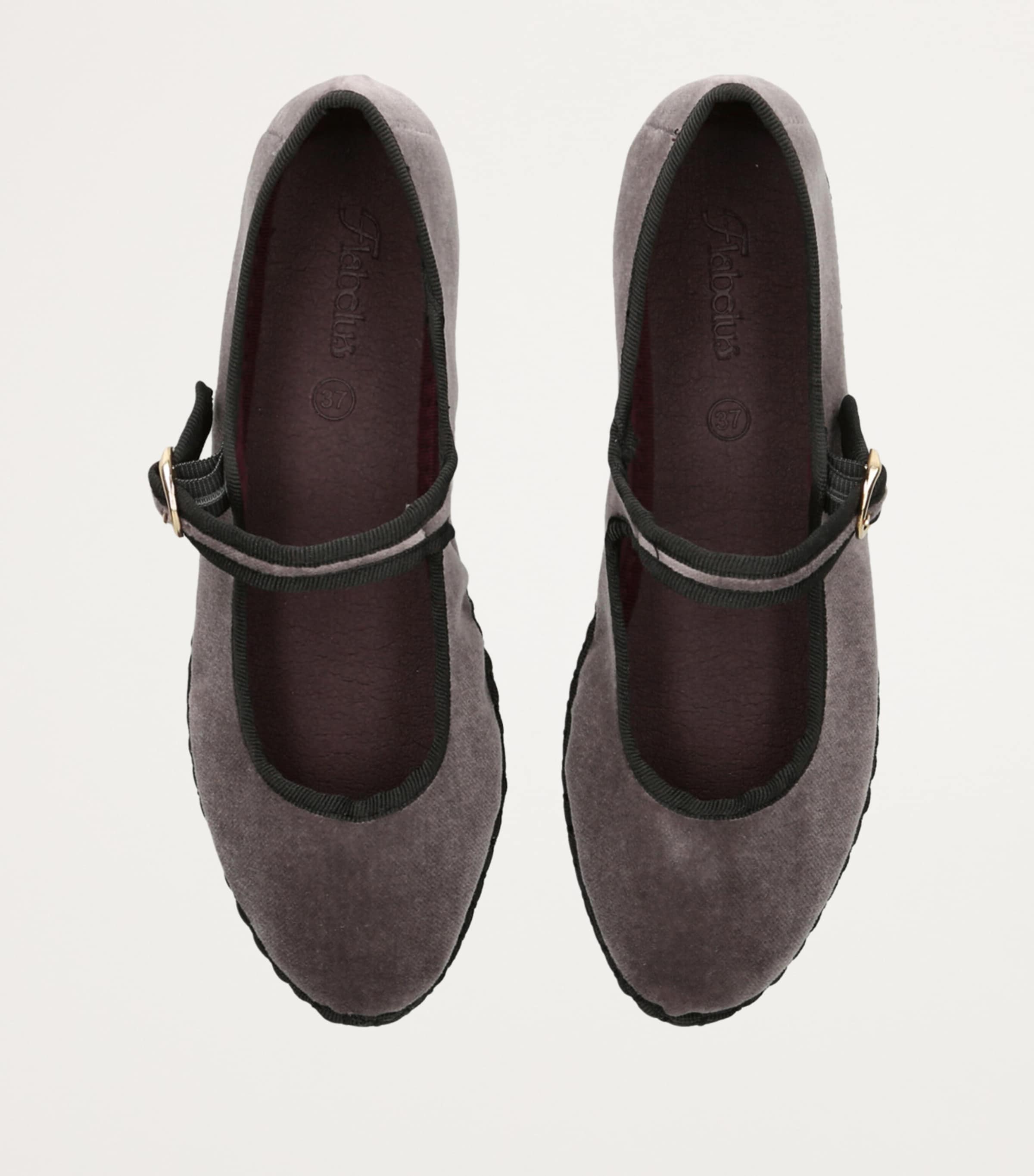 Velvet Brida Mary Jane Flats GREY/P.CMB Image 4
